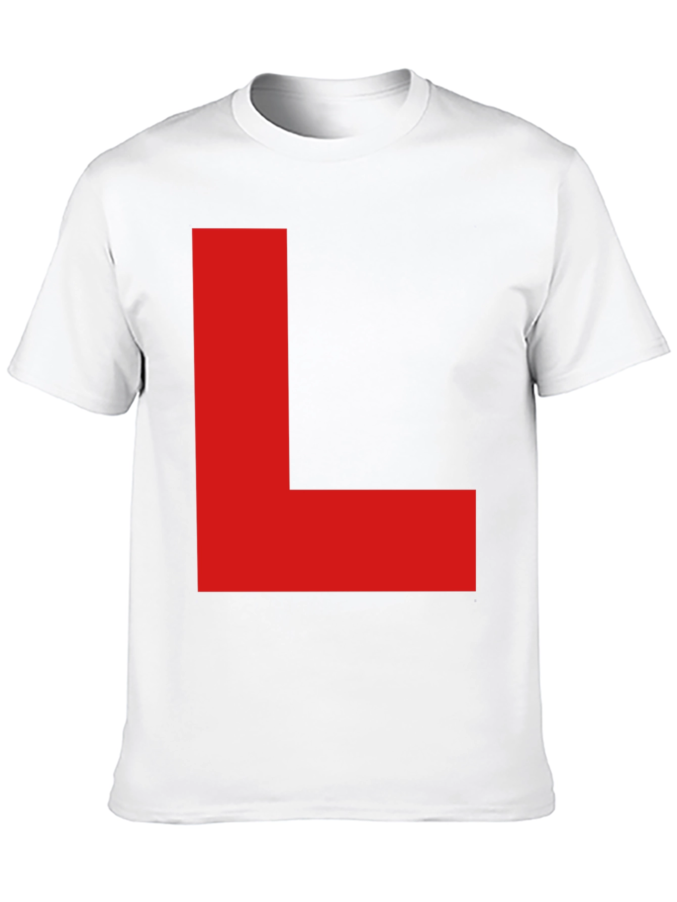 Red L on Black T-Shirt