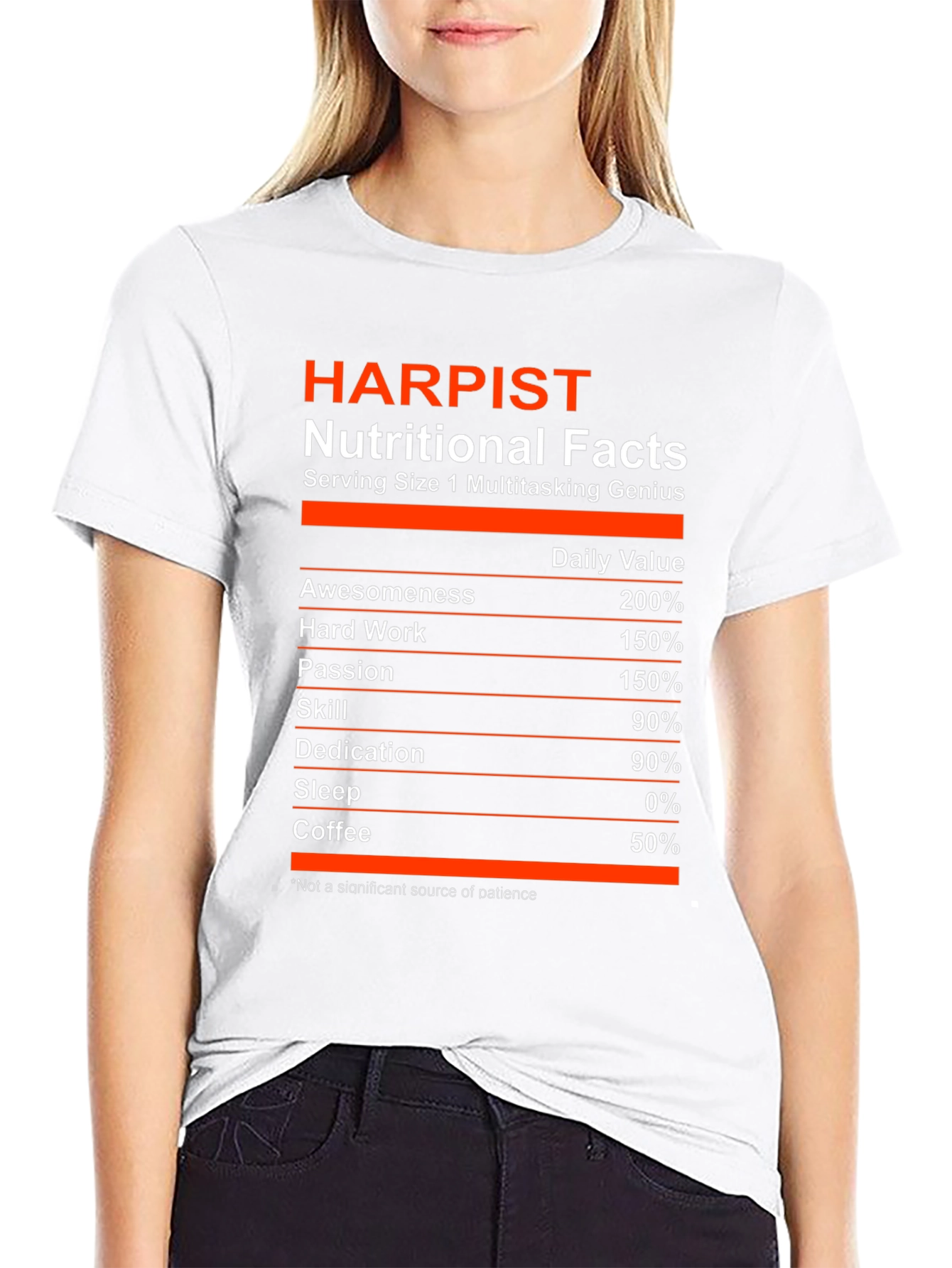 Harpist Nutritional Facts T-Shirt
