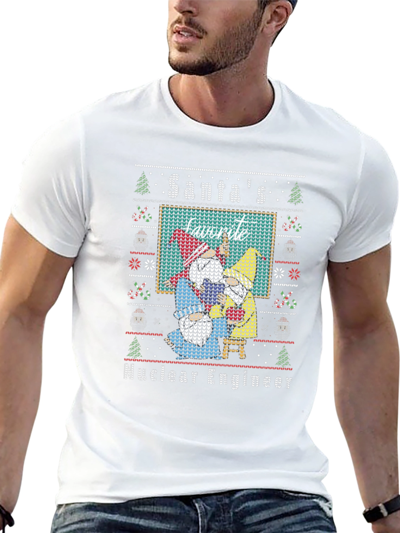 Nuclear Engineer Santas Favorite Ugly Christmas Sweater T-Shirt
