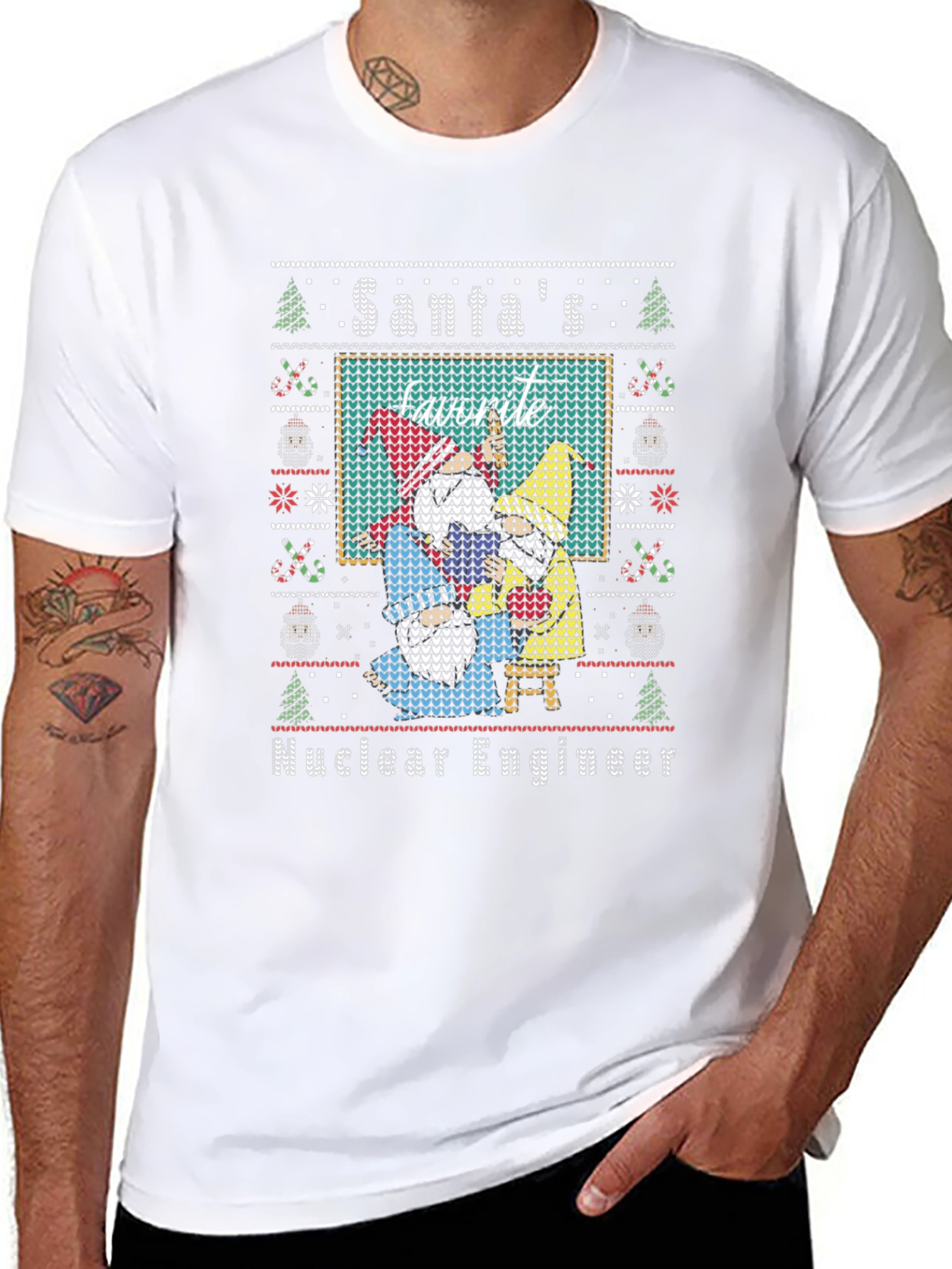 Nuclear Engineer Santas Favorite Ugly Christmas Sweater T-Shirt
