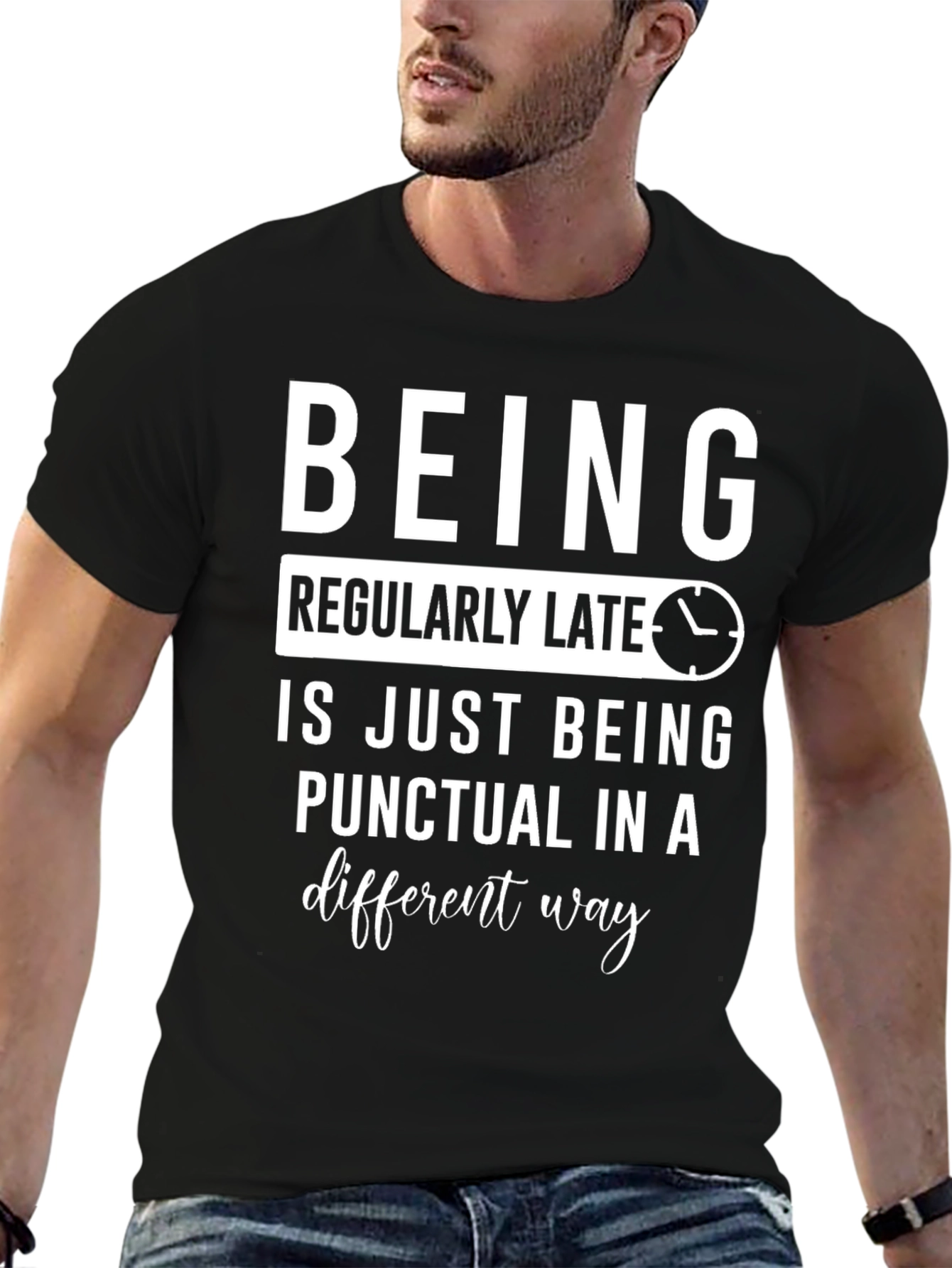 Regularly Late Punctual T-Shirt Funny Sarcastic Humor