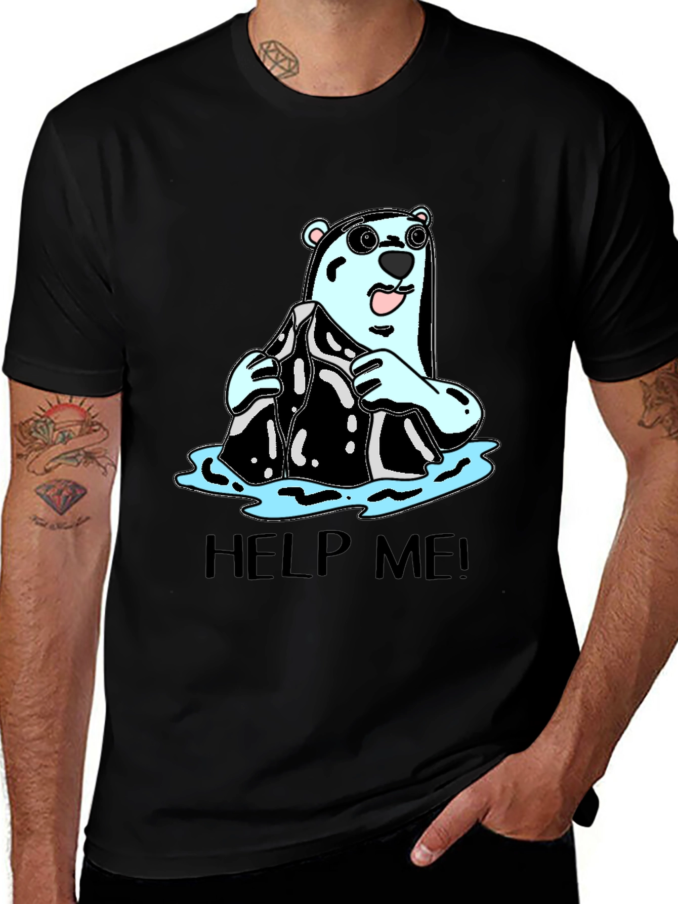 Polar Bear Help Graphic Tee