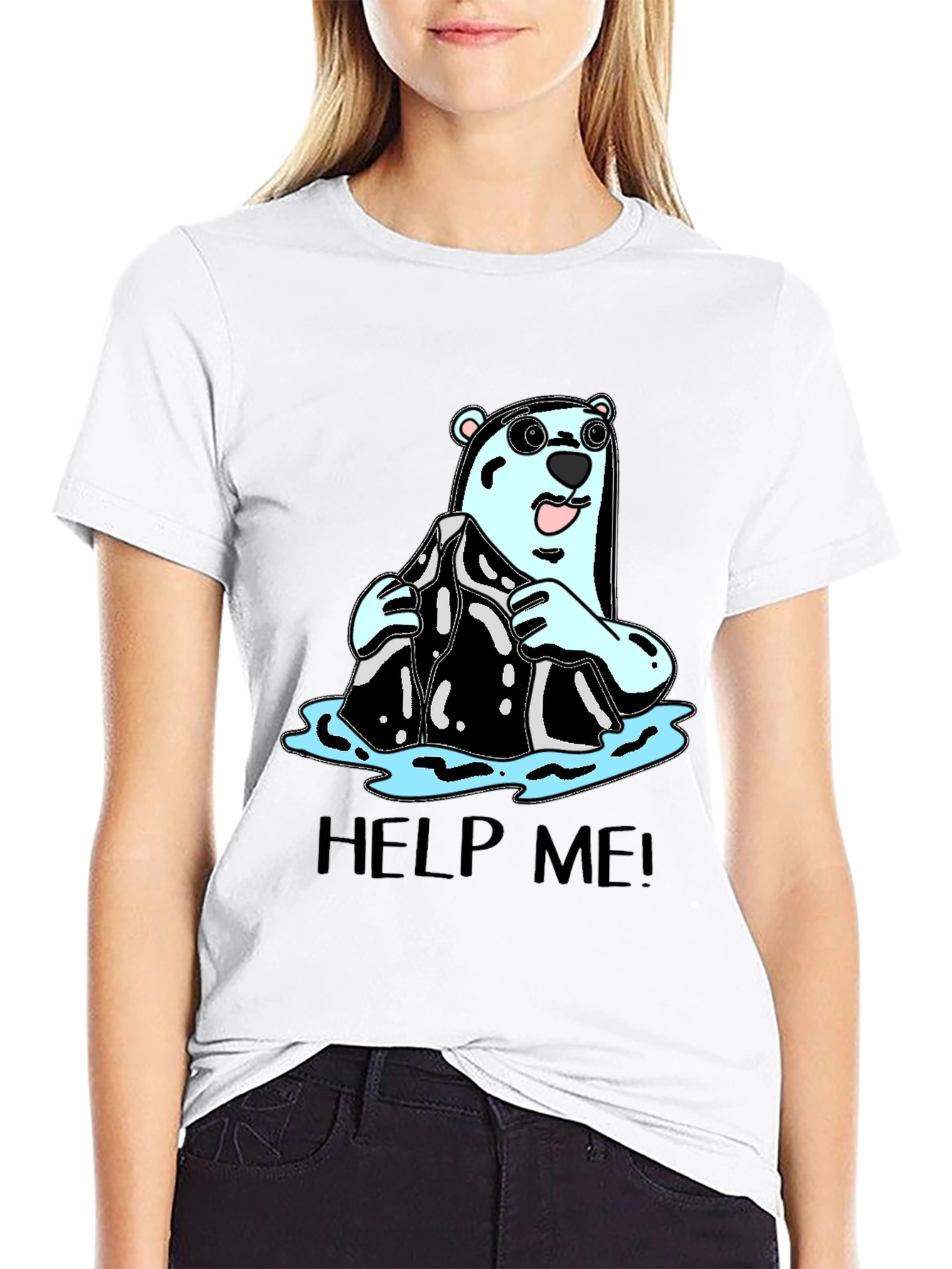 Polar Bear Help Graphic Tee