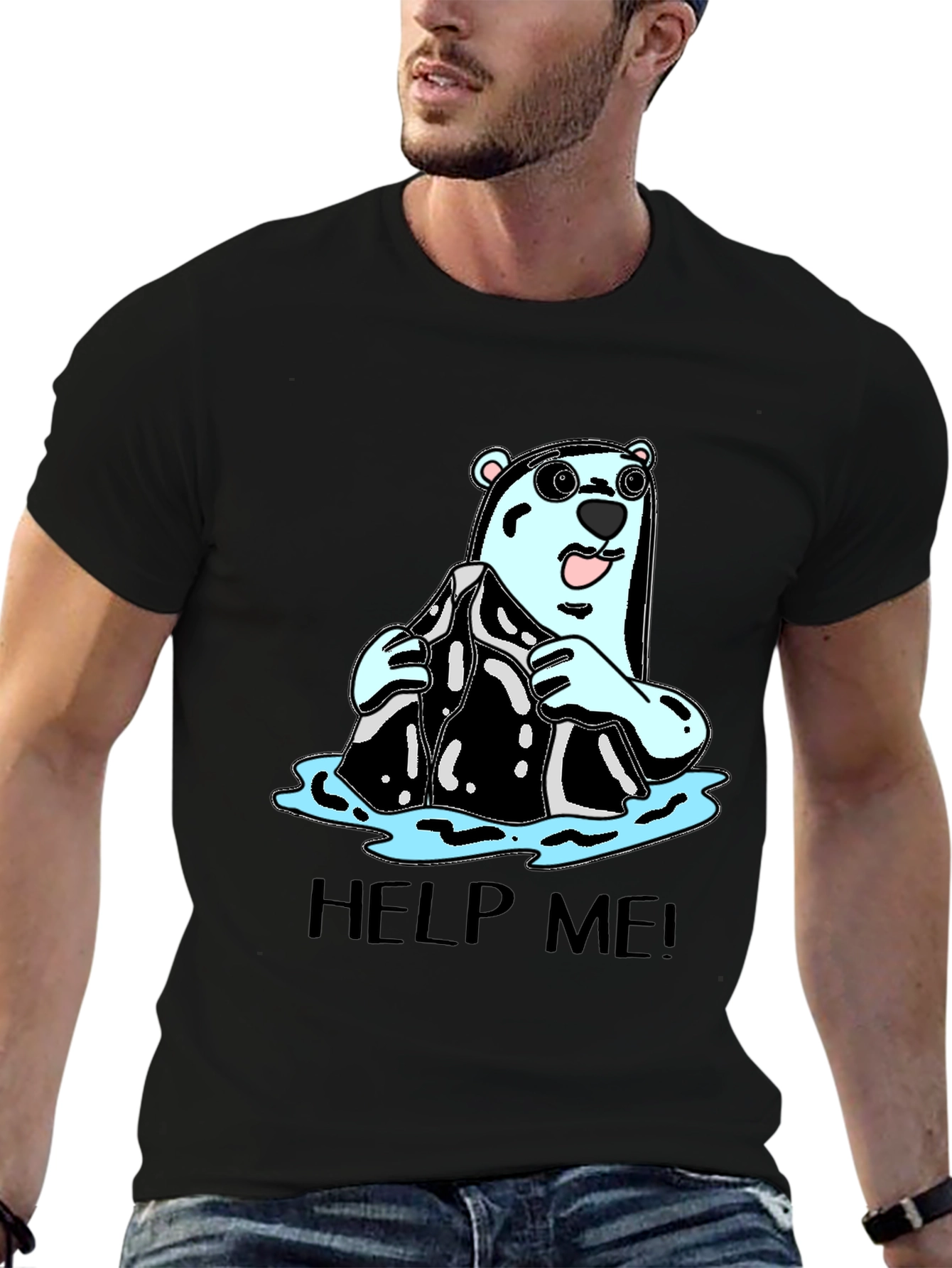 Polar Bear Help Graphic Tee
