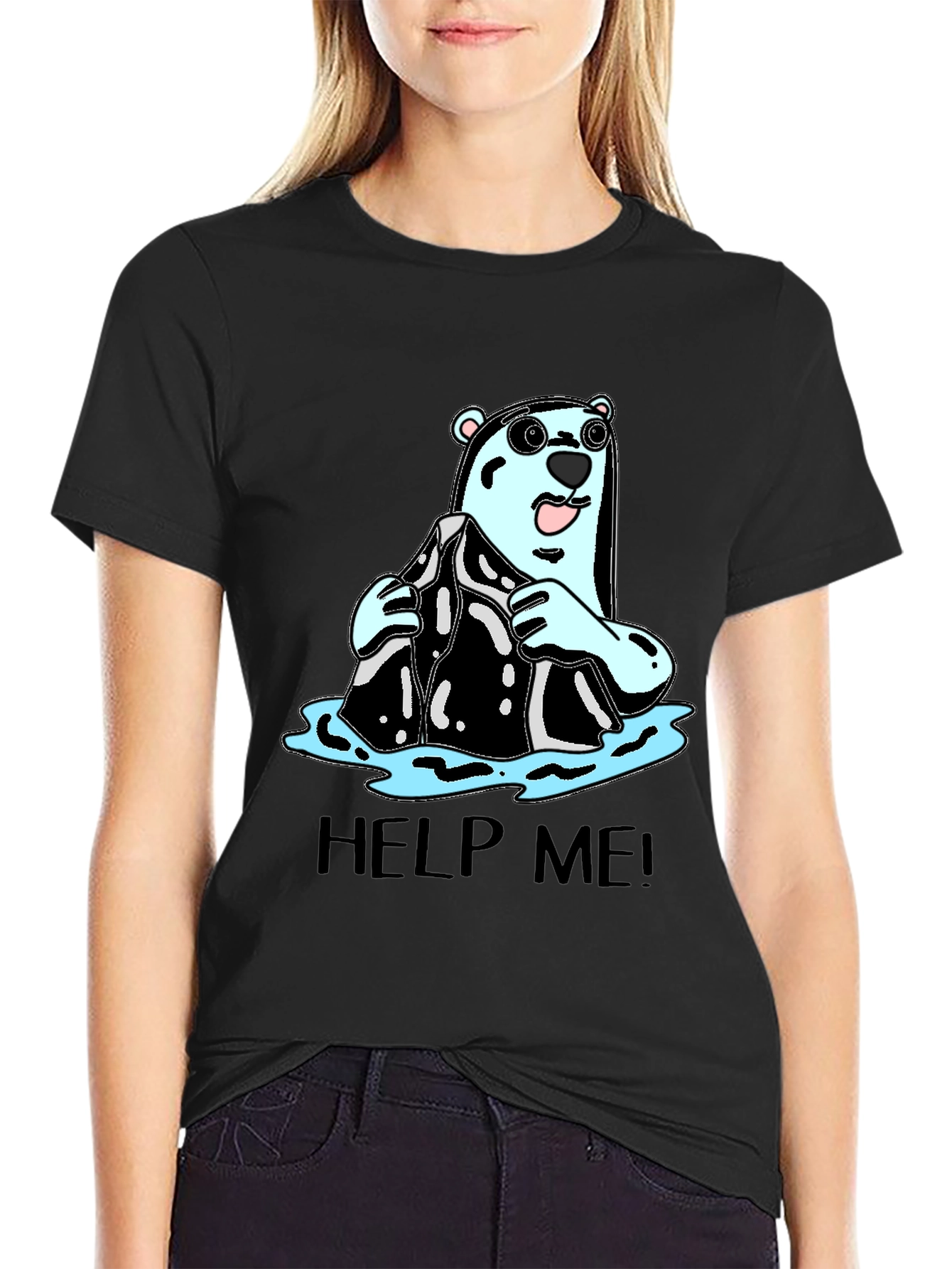 Polar Bear Help Graphic Tee