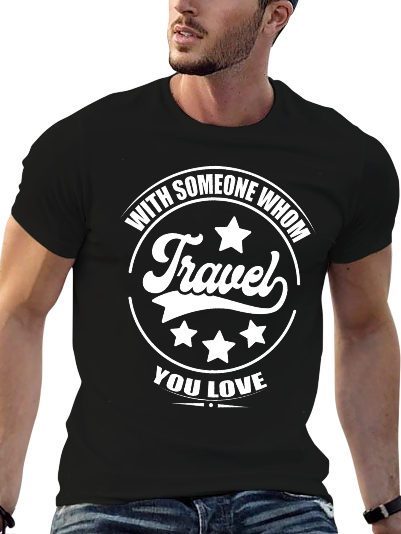 Travel With Someone You Love Black T-Shirt
