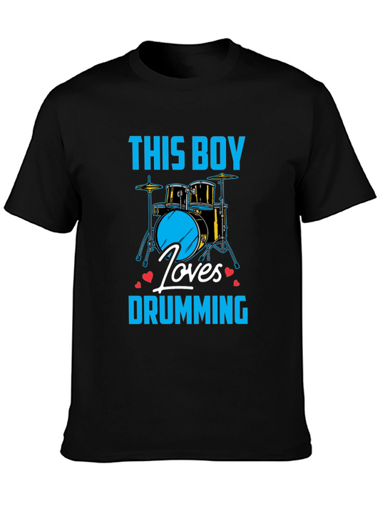 This Boy Loves Drumming Graphic Tee