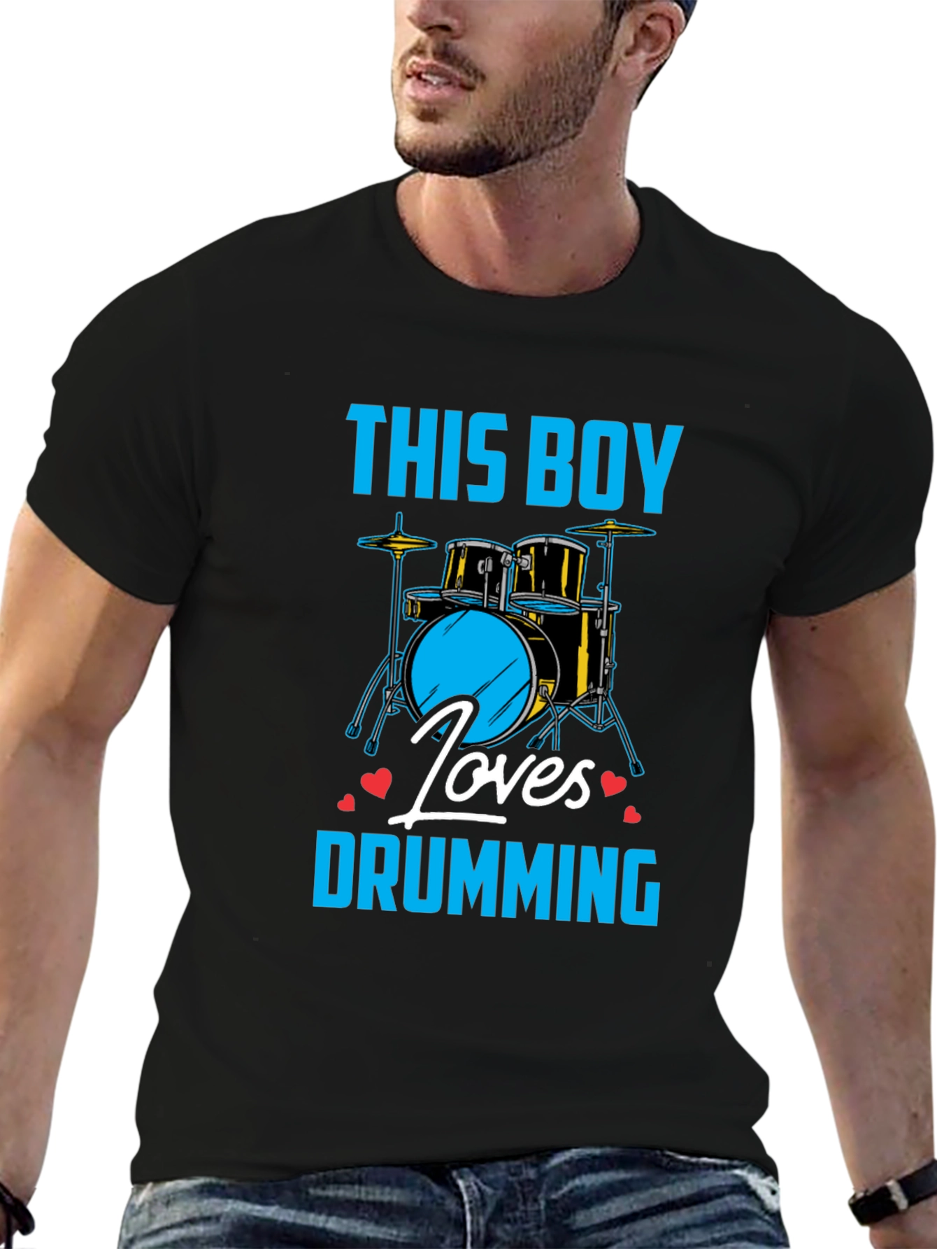 This Boy Loves Drumming Graphic Tee