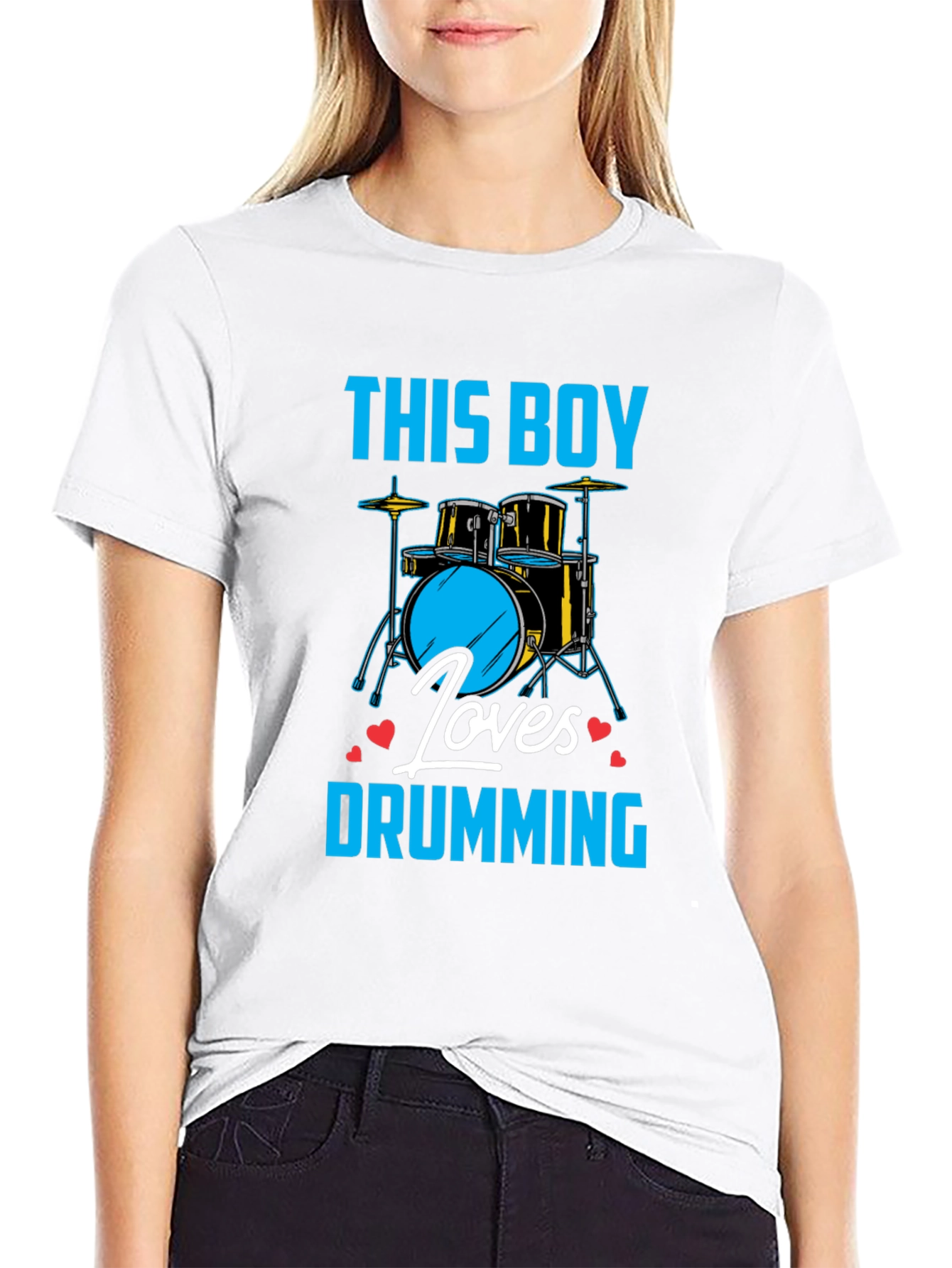 This Boy Loves Drumming Graphic Tee