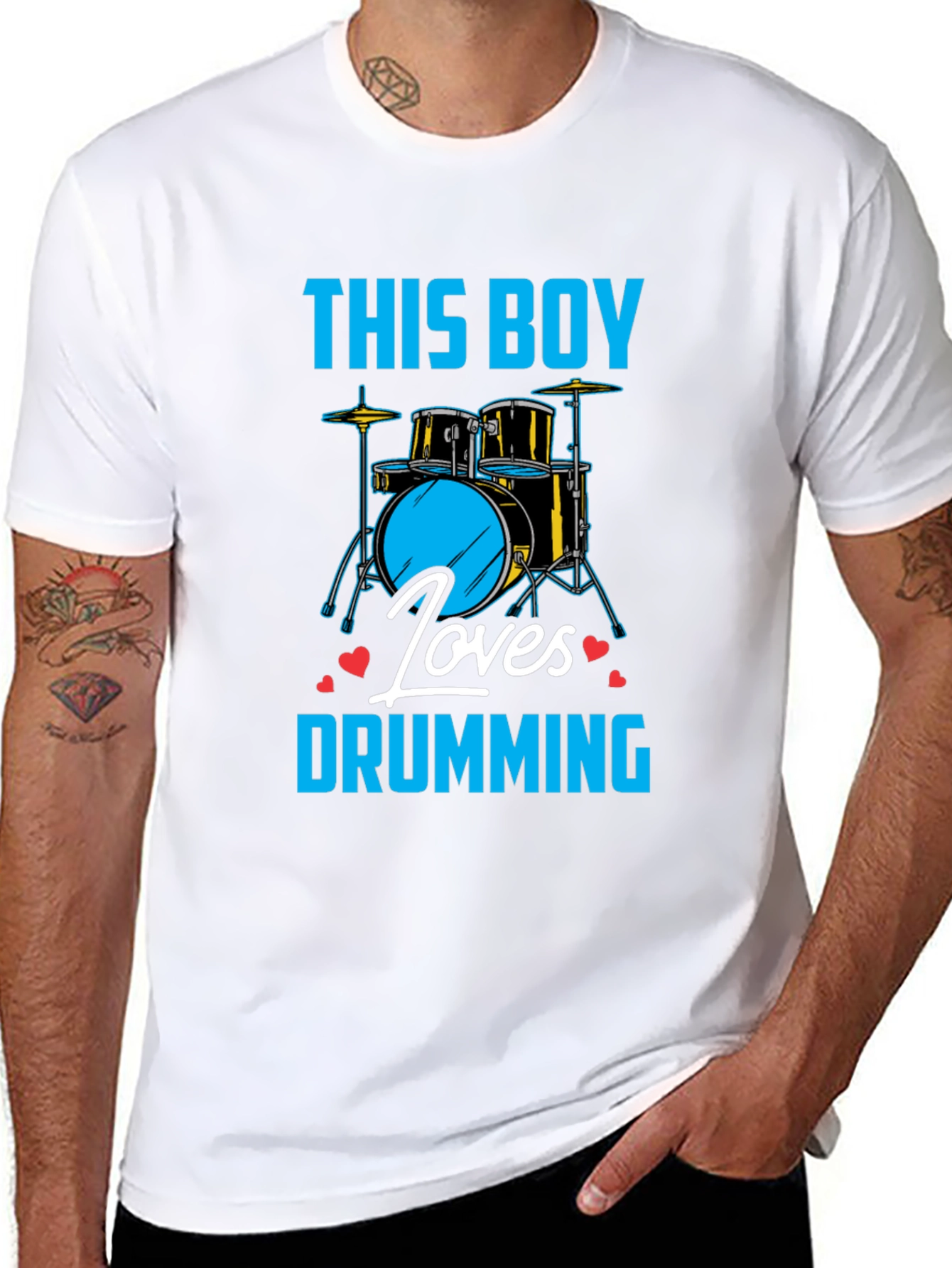 This Boy Loves Drumming Graphic Tee