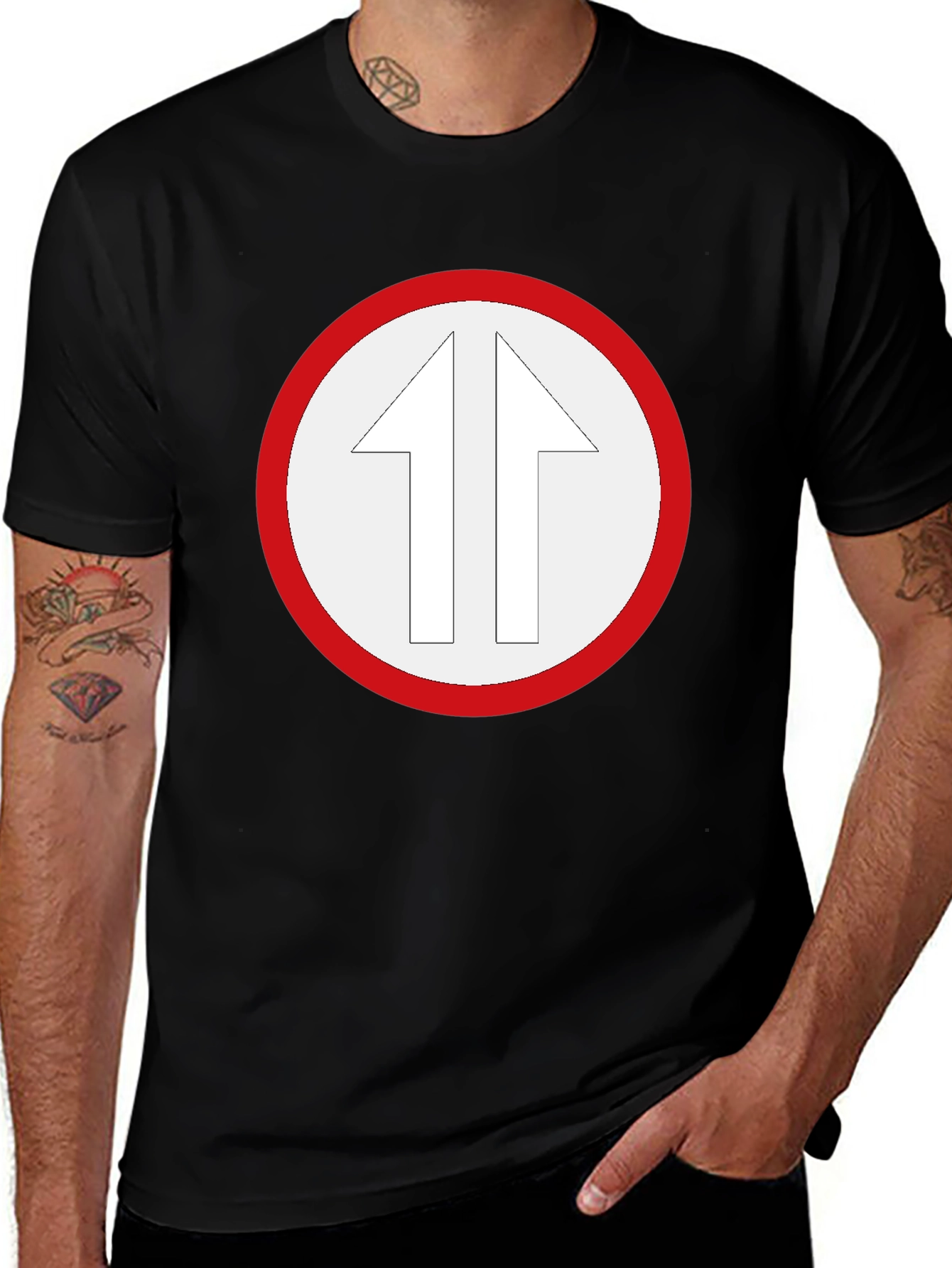 Arrow Circle Graphic T-Shirt