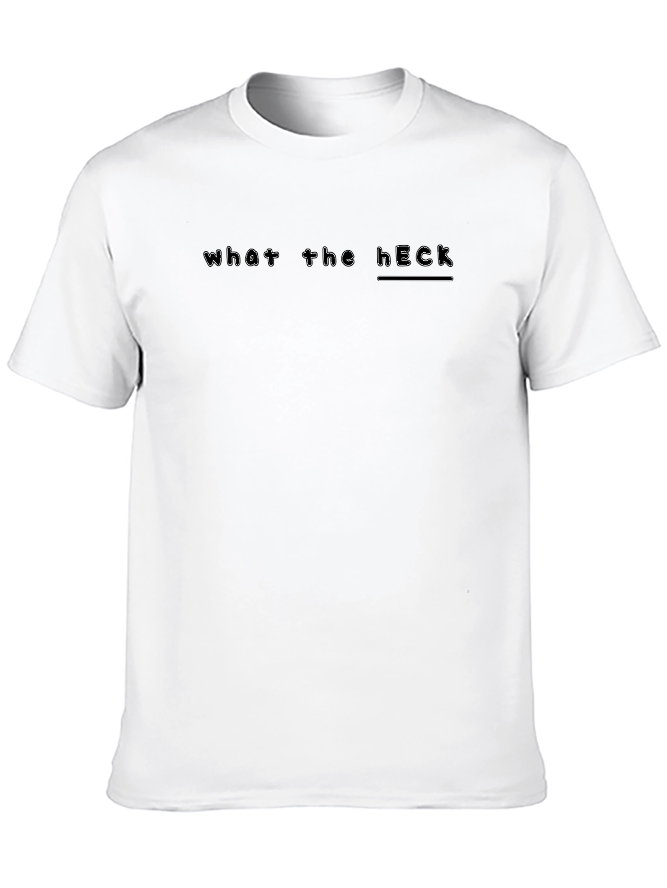 What the Heck Graphic Tee - Black Casual T-Shirt