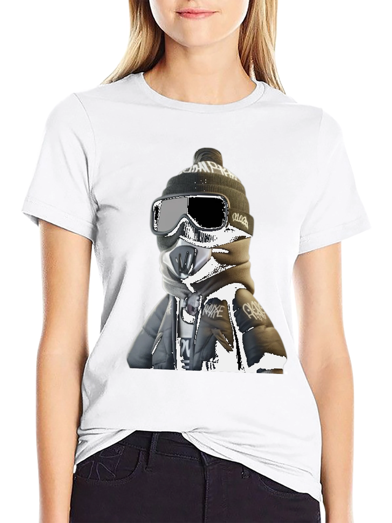 Cool Winter Rider Graphic Tee - Black