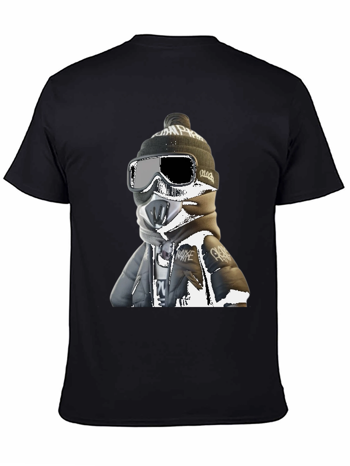 Cool Winter Rider Graphic Tee - Black