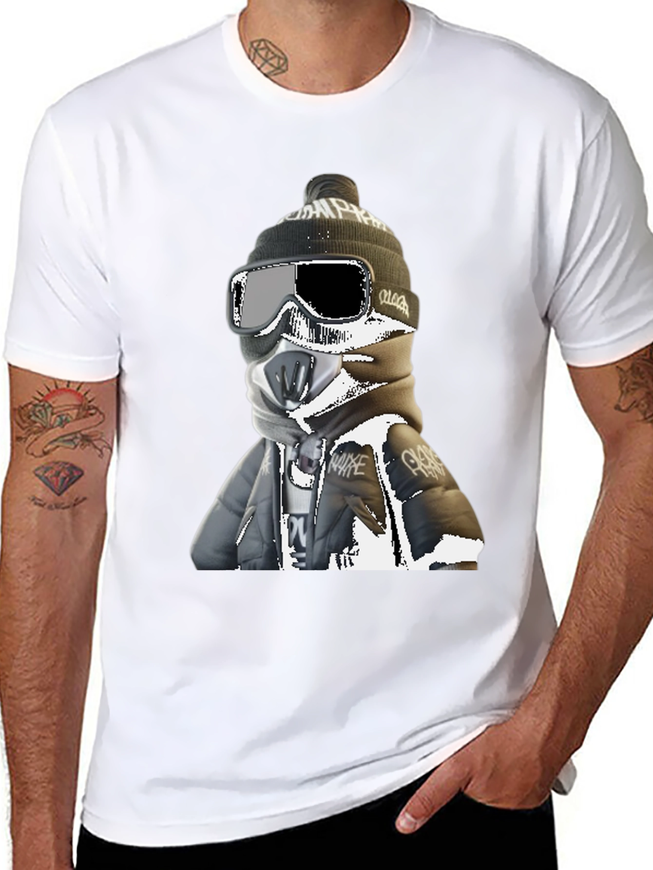 Cool Winter Rider Graphic Tee - Black