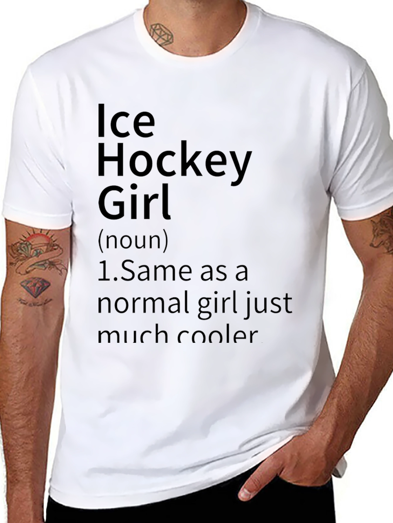 Ice Hockey Girl T-Shirt - Cool Definition
