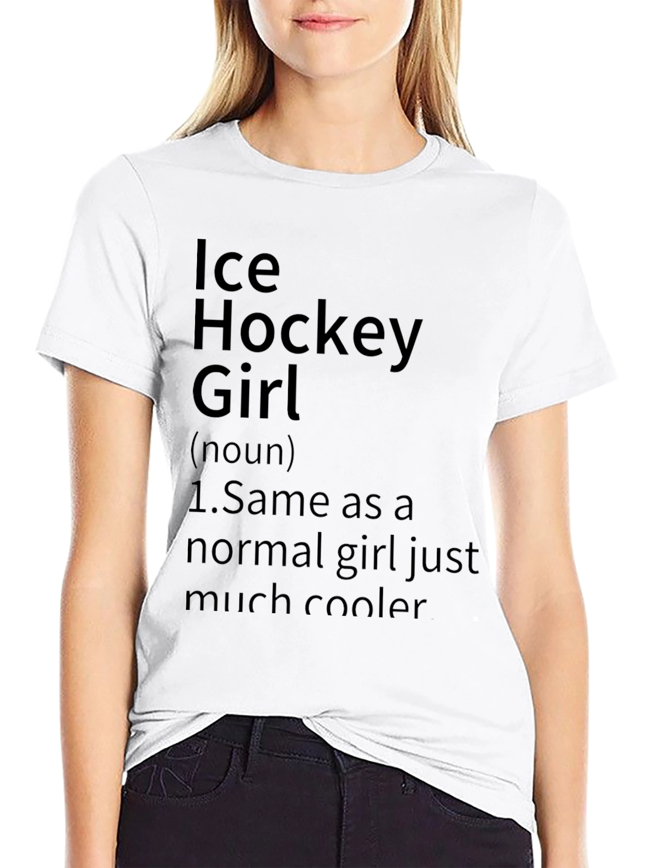 Ice Hockey Girl T-Shirt - Cool Definition