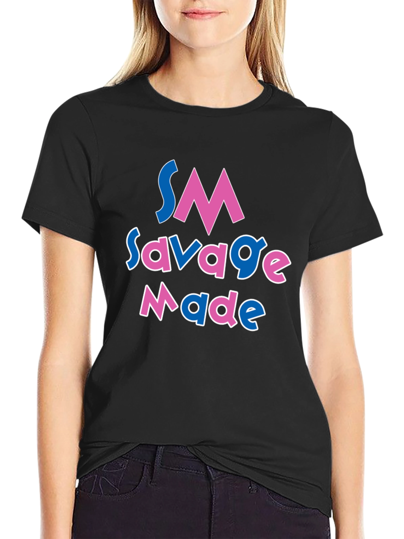 SM Savage Made Graphic T-Shirt - Black