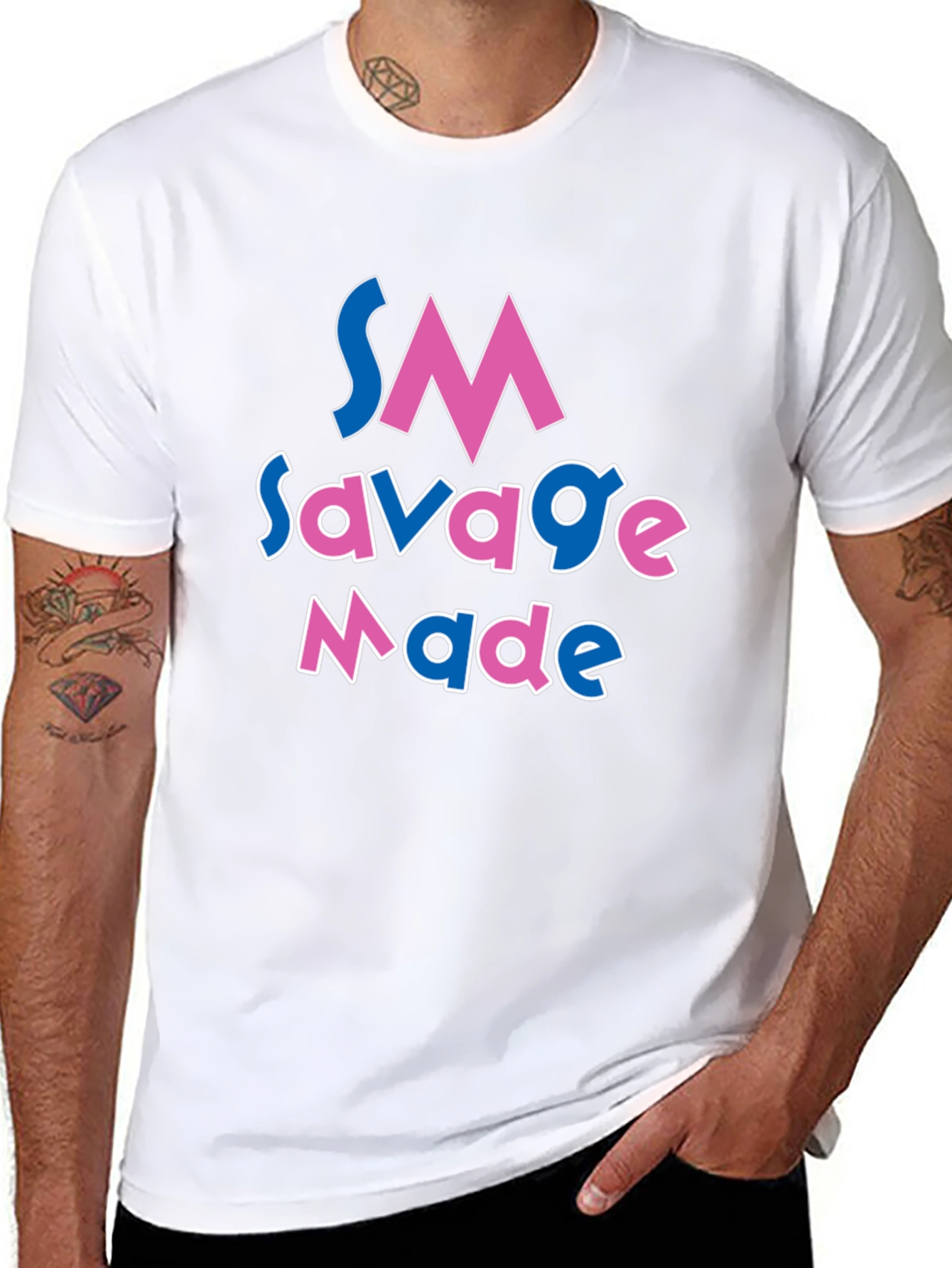 SM Savage Made Graphic T-Shirt - Black