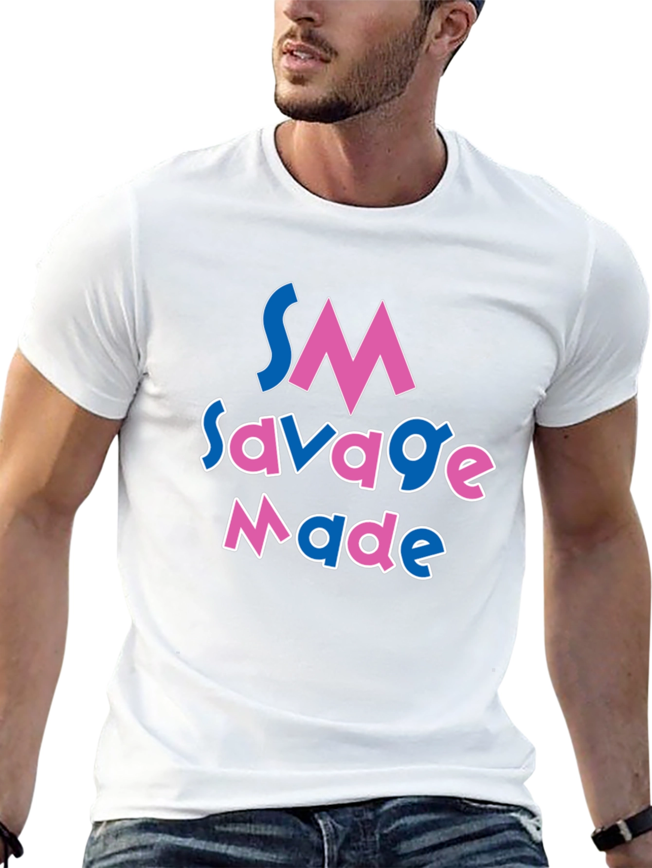 SM Savage Made Graphic T-Shirt - Black