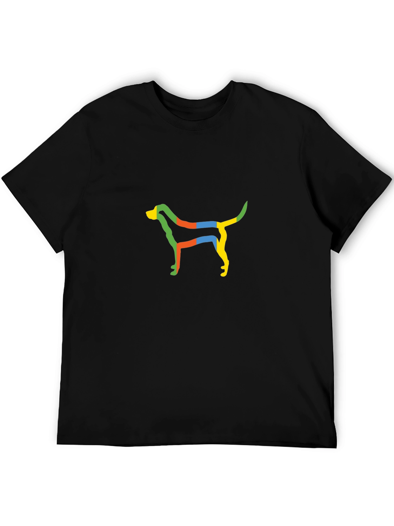 Modern Art Dog Tee - Black Cotton T-Shirt