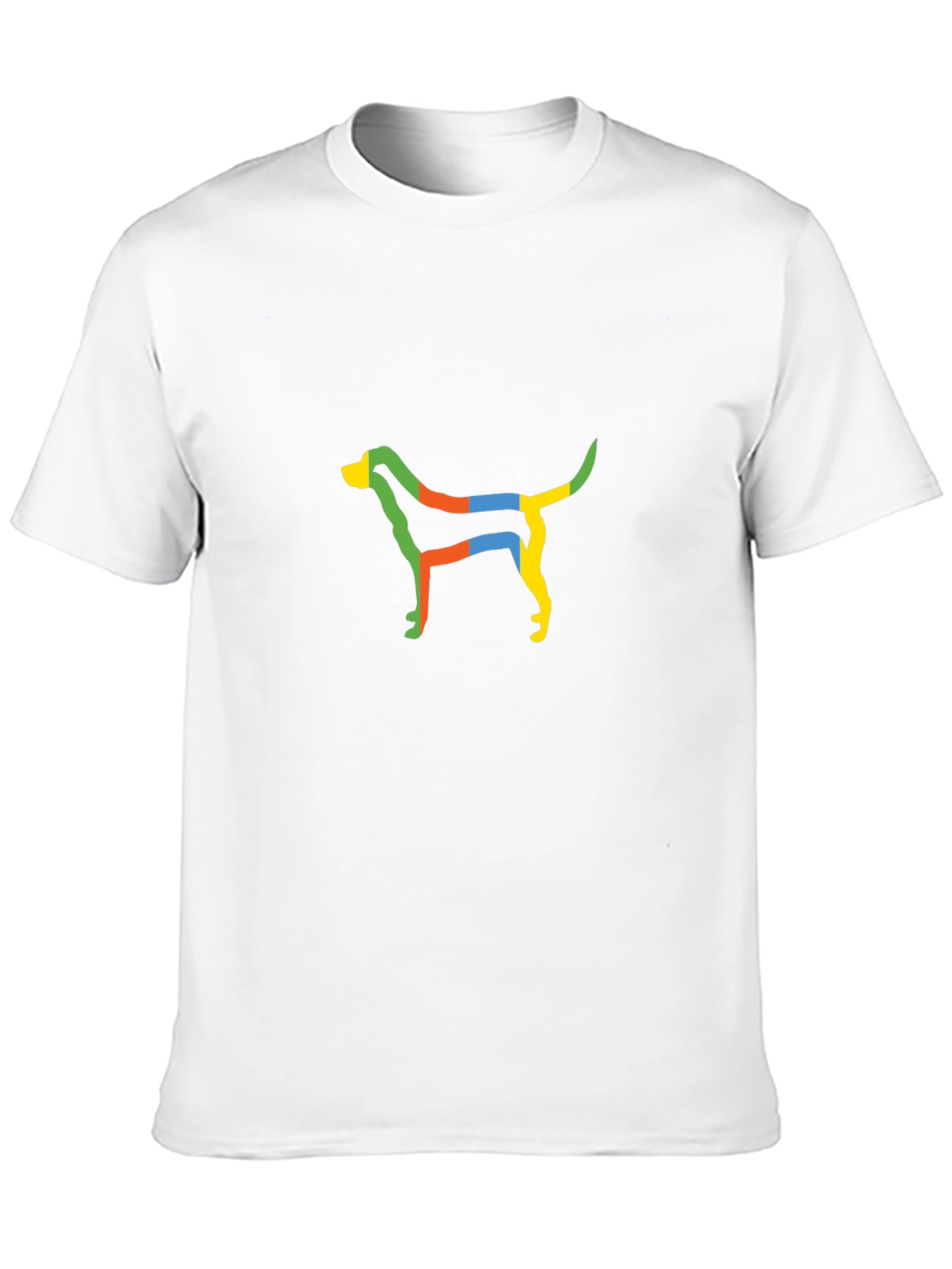 Modern Art Dog Tee - Black Cotton T-Shirt
