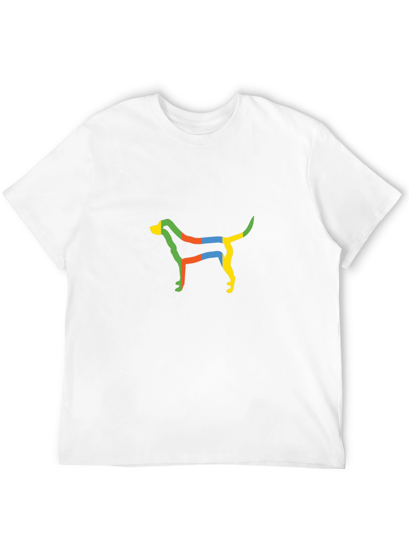 Modern Art Dog Tee - Black Cotton T-Shirt