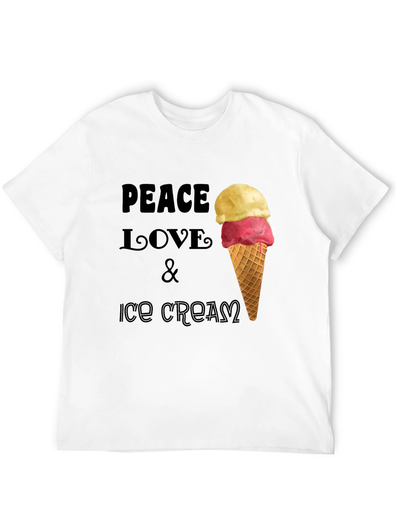 Peace Love & Ice Cream Graphic T-Shirt
