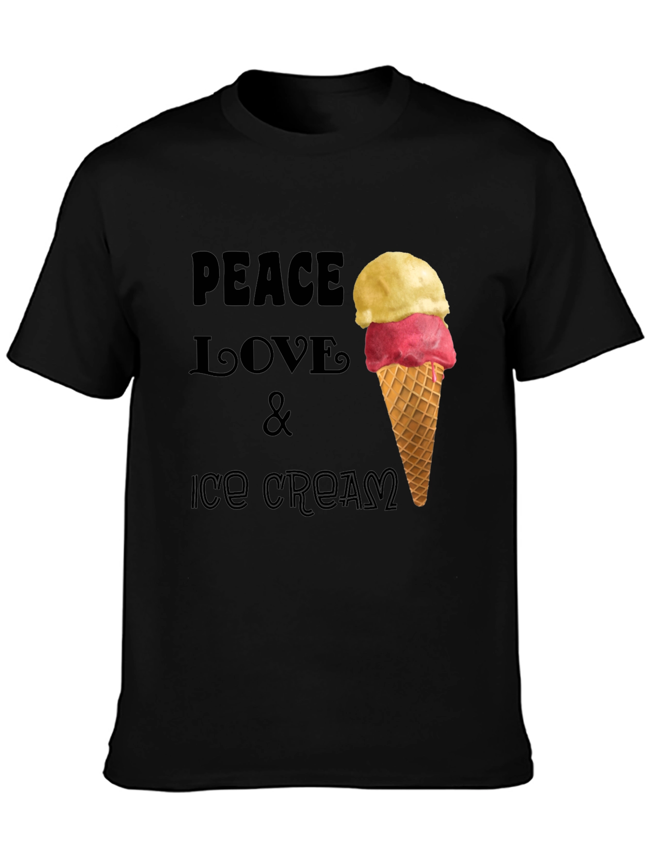 Peace Love & Ice Cream Graphic T-Shirt
