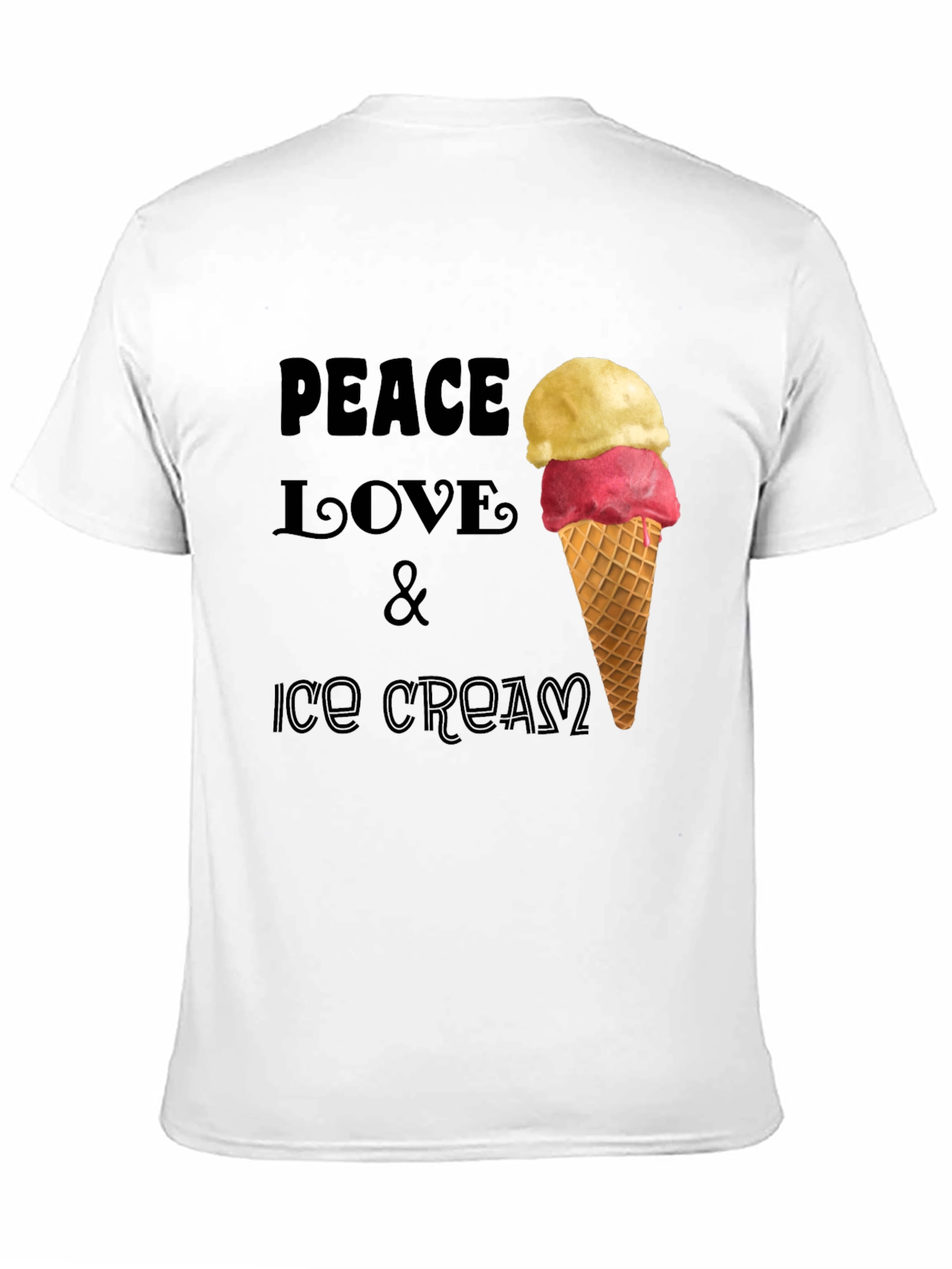Peace Love & Ice Cream Graphic T-Shirt