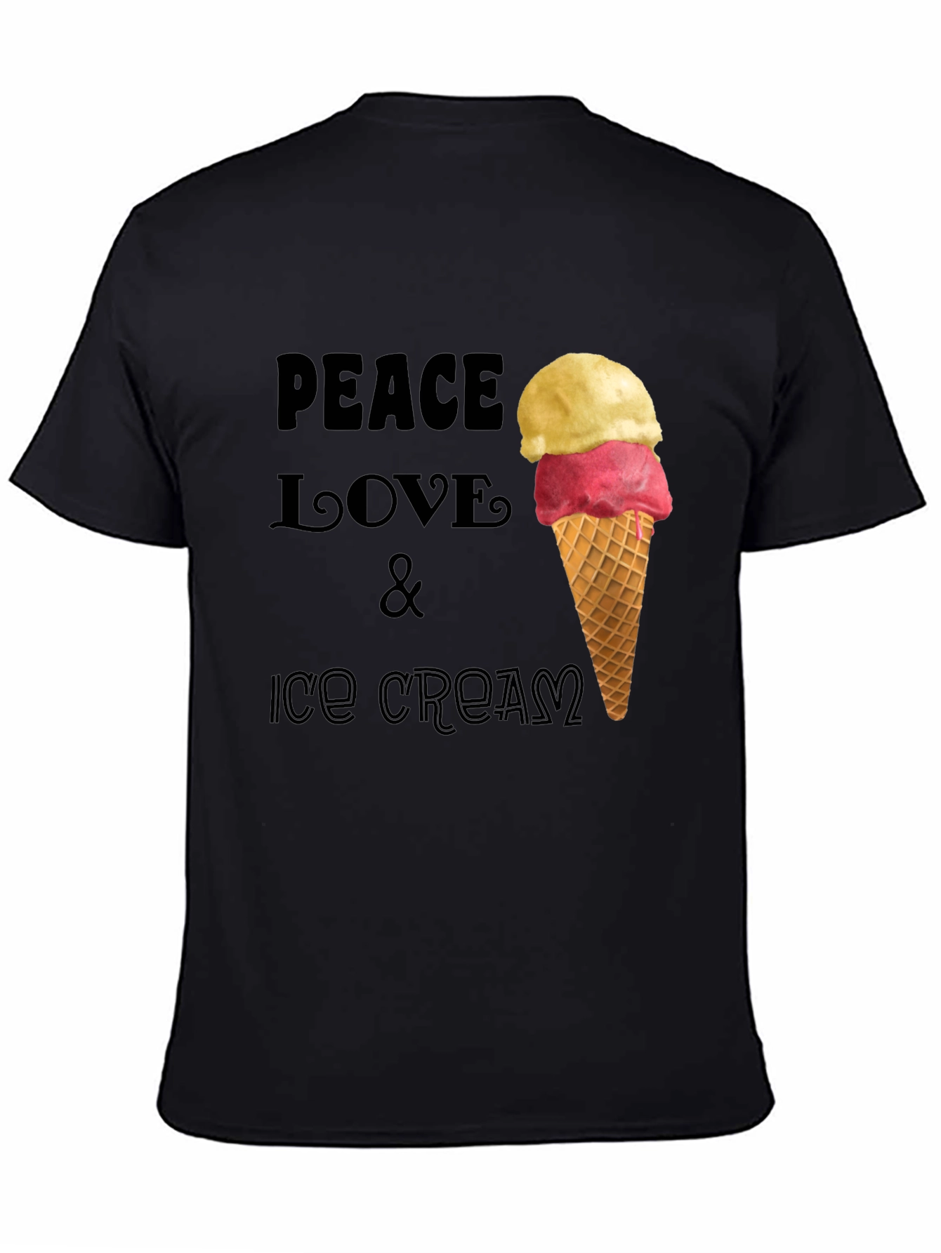 Peace Love & Ice Cream Graphic T-Shirt