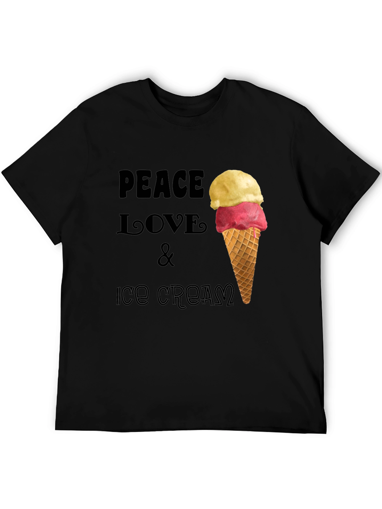 Peace Love & Ice Cream Graphic T-Shirt