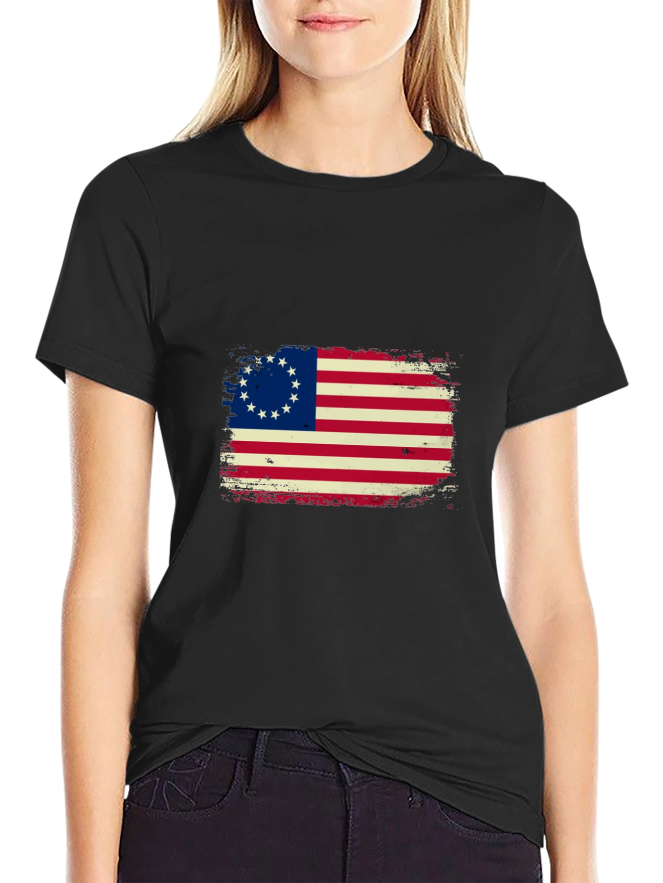 Betsy Ross Flag Graphic Tee - Patriotic Style