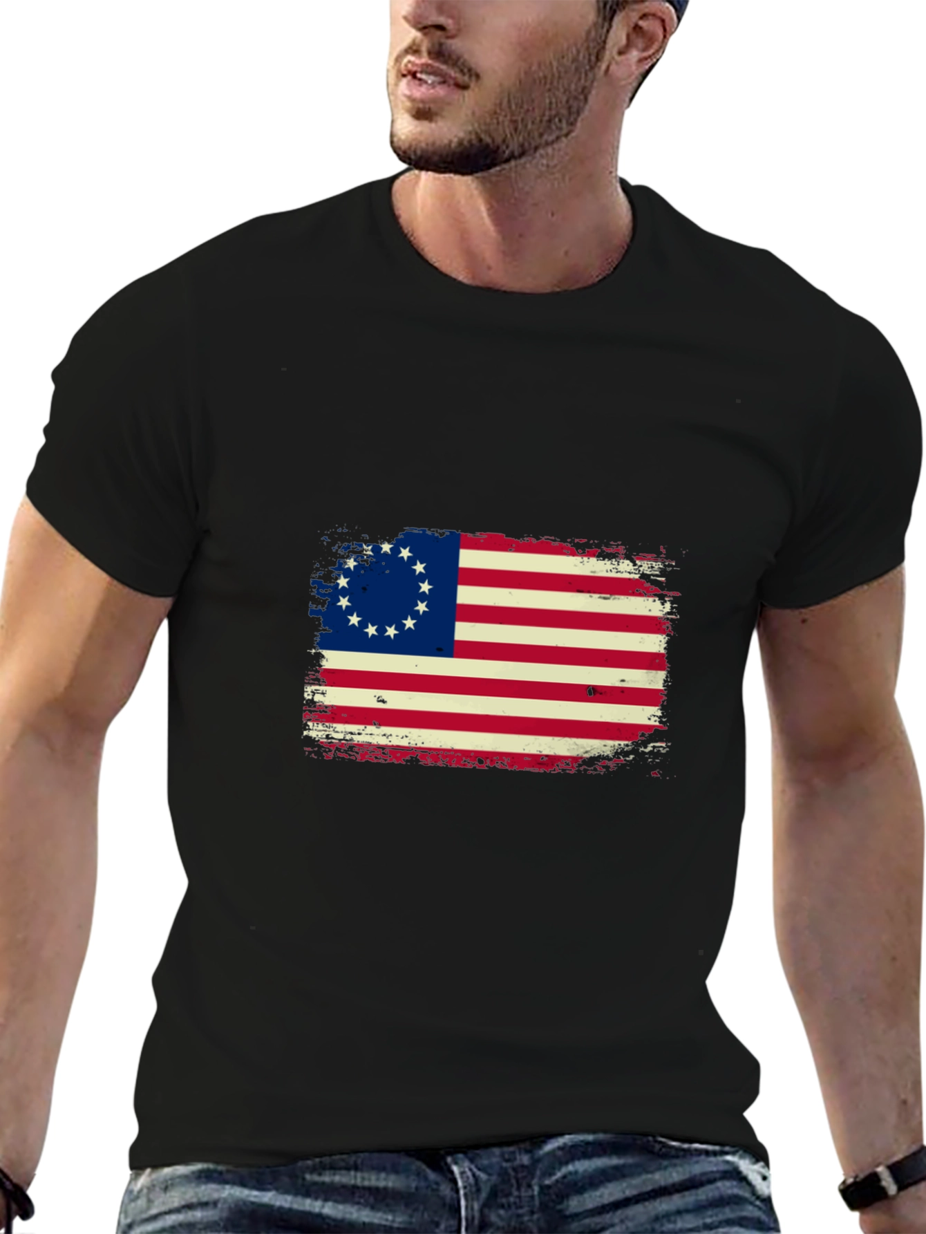 Betsy Ross Flag Graphic Tee - Patriotic Style