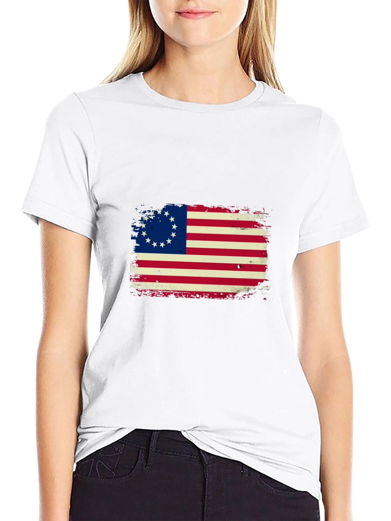 Betsy Ross Flag Graphic Tee - Patriotic Style