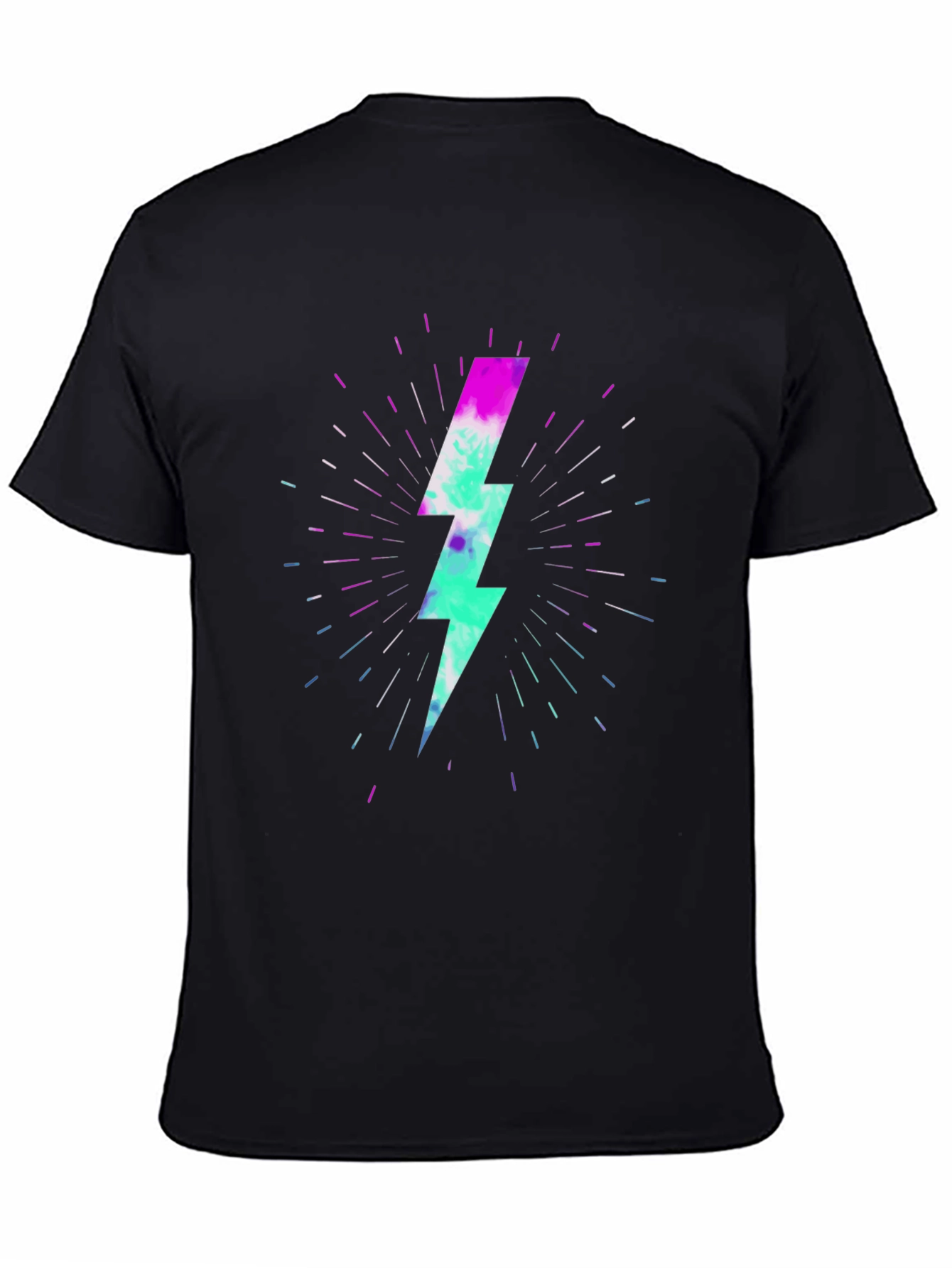 Lightning Bolt Graphic Black T-Shirt