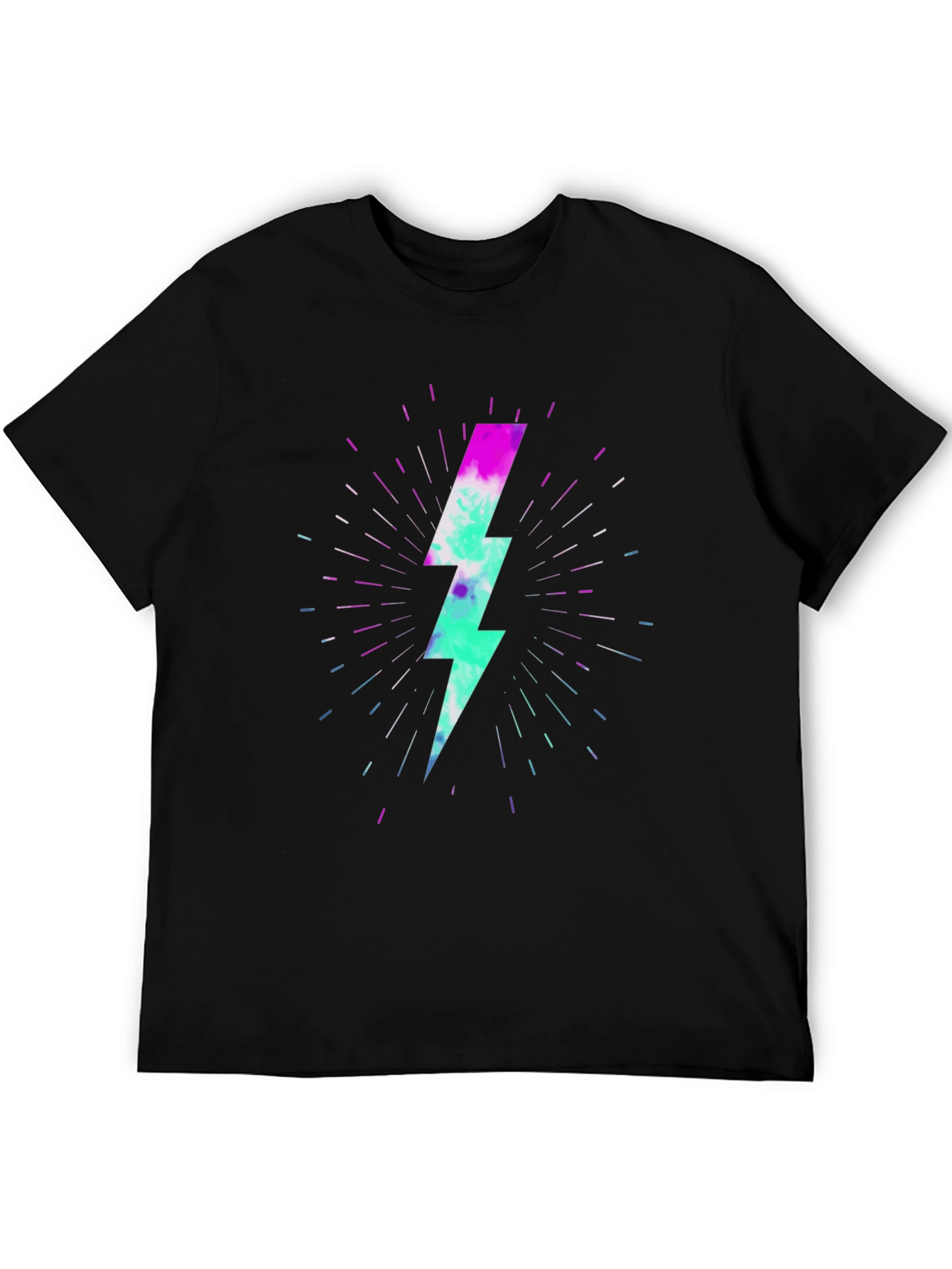 Lightning Bolt Graphic Black T-Shirt