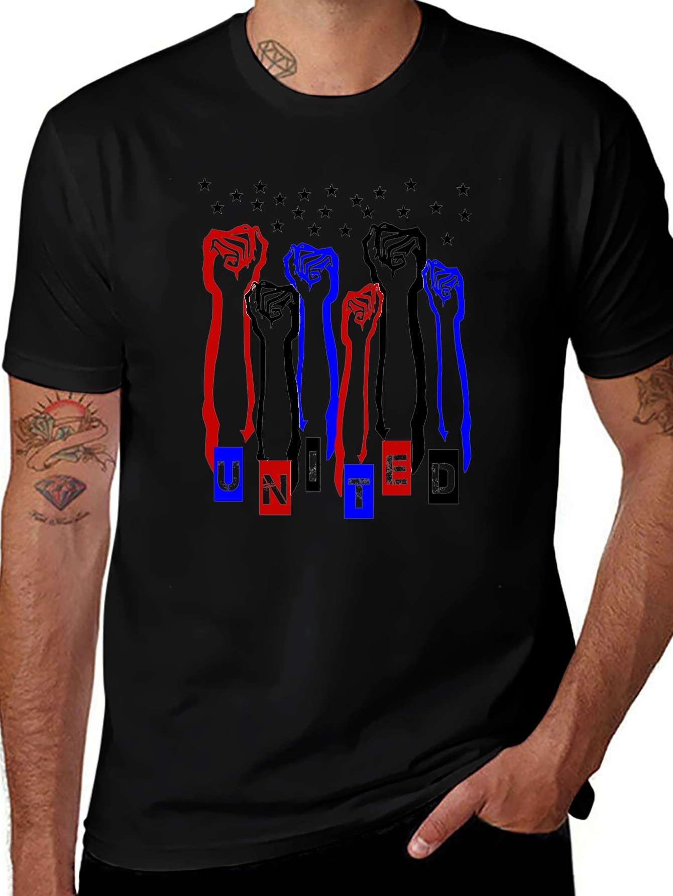United Graphic Tee - Black Unisex T-Shirt