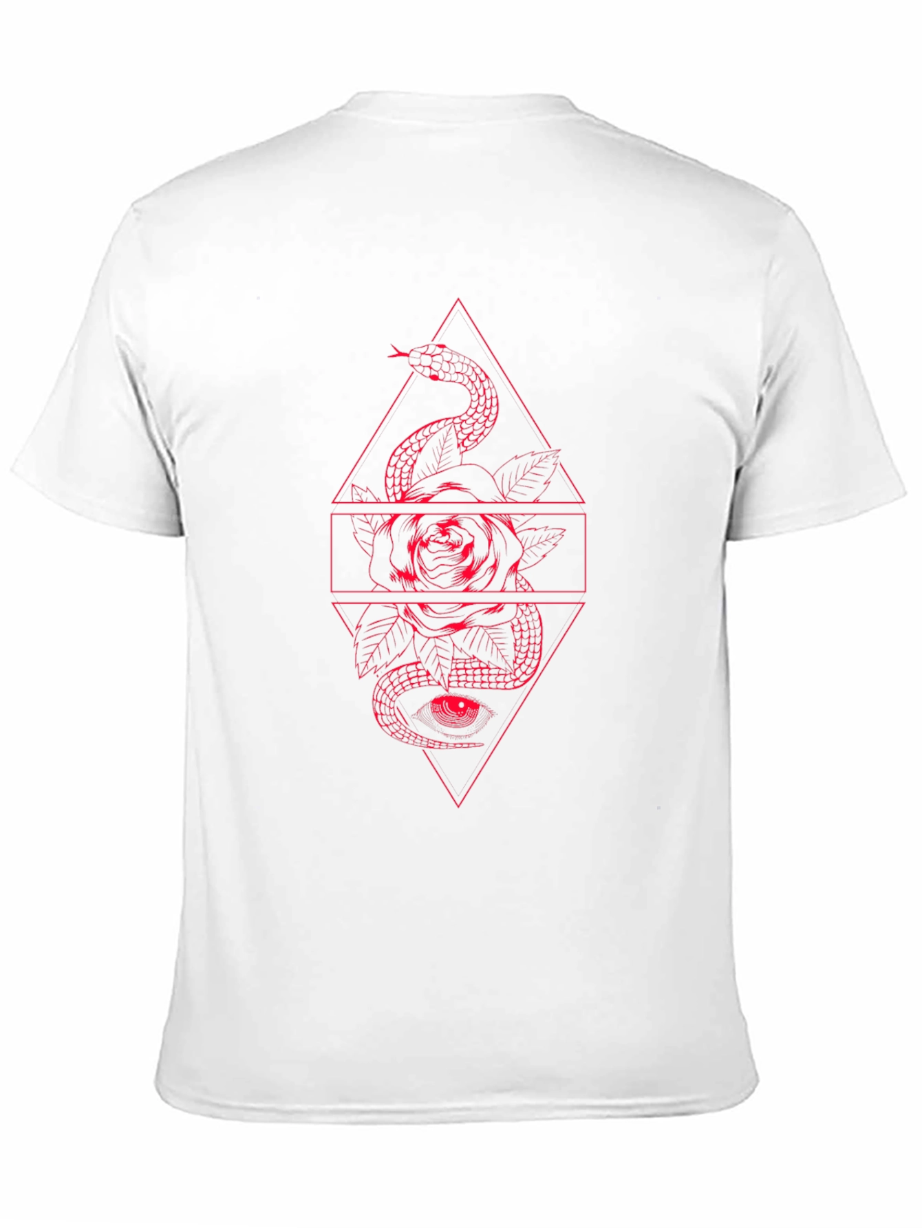 Snake & Rose Graphic Tee - Edgy Black T-Shirt