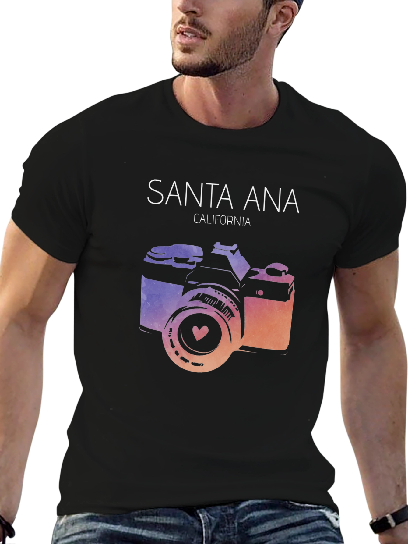 Santa Ana California Camera Graphic Tee