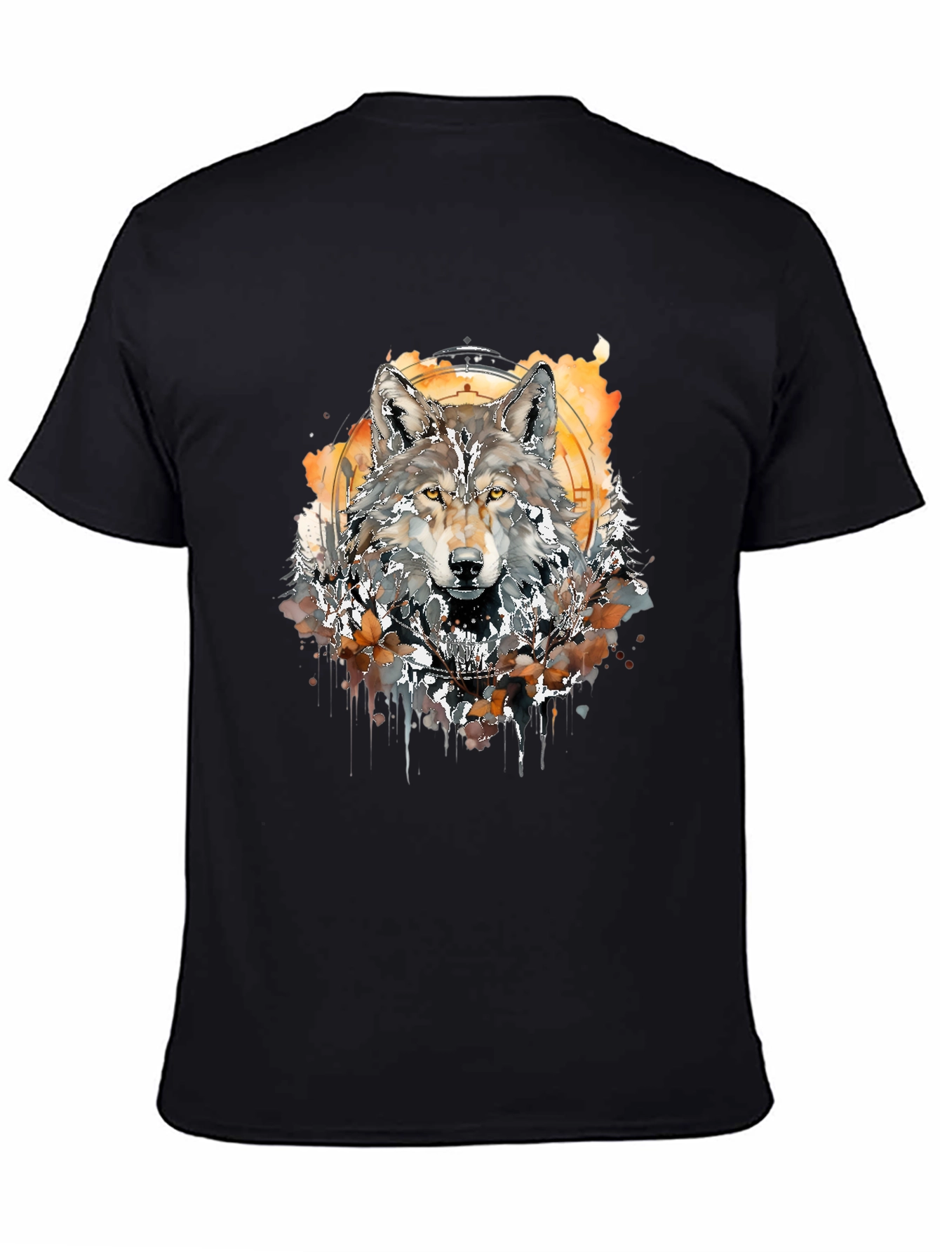 Wolf Art T-Shirt - Black Graphic Tee