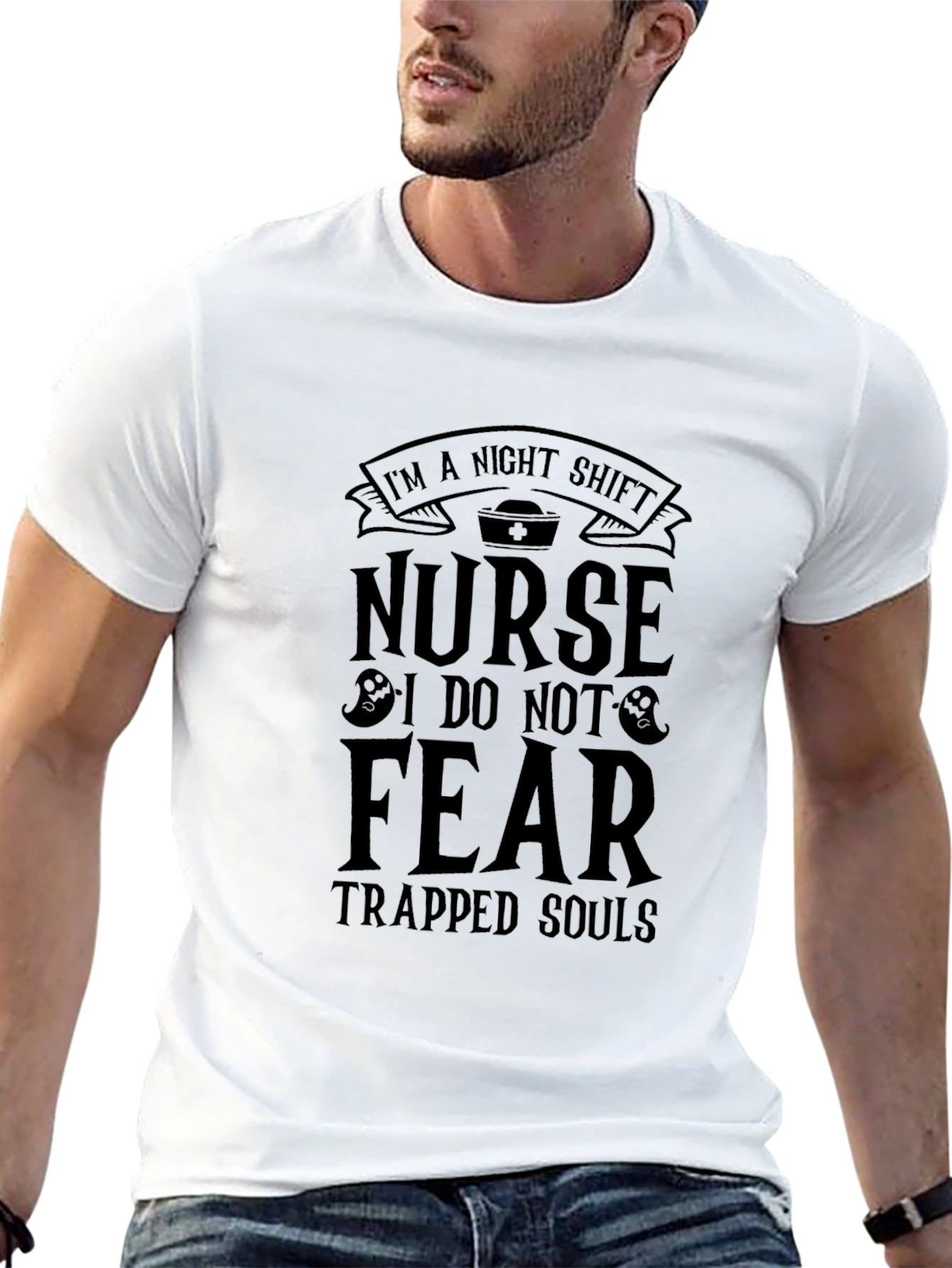 Night Shift Nurse T-Shirt - Trapped Souls