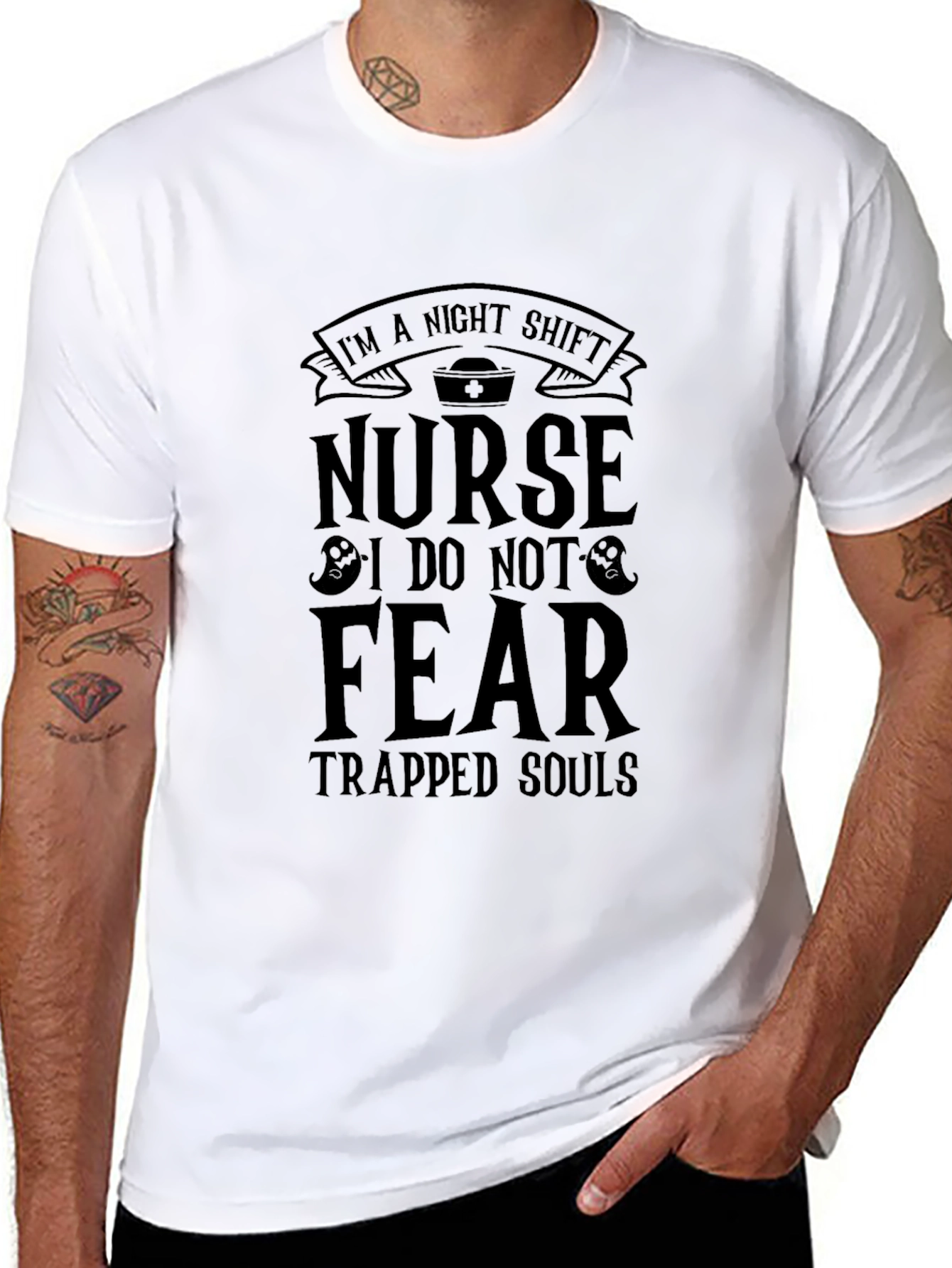 Night Shift Nurse T-Shirt - Trapped Souls