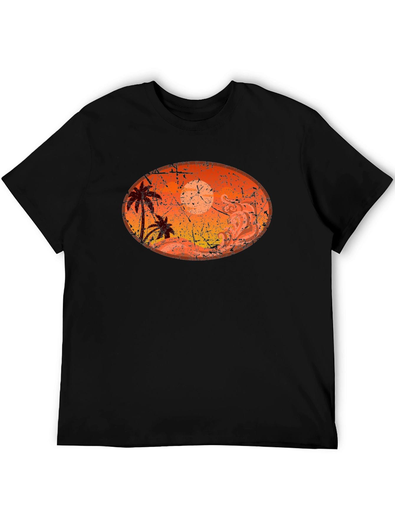 Sunset Palm Tree Graphic T-Shirt