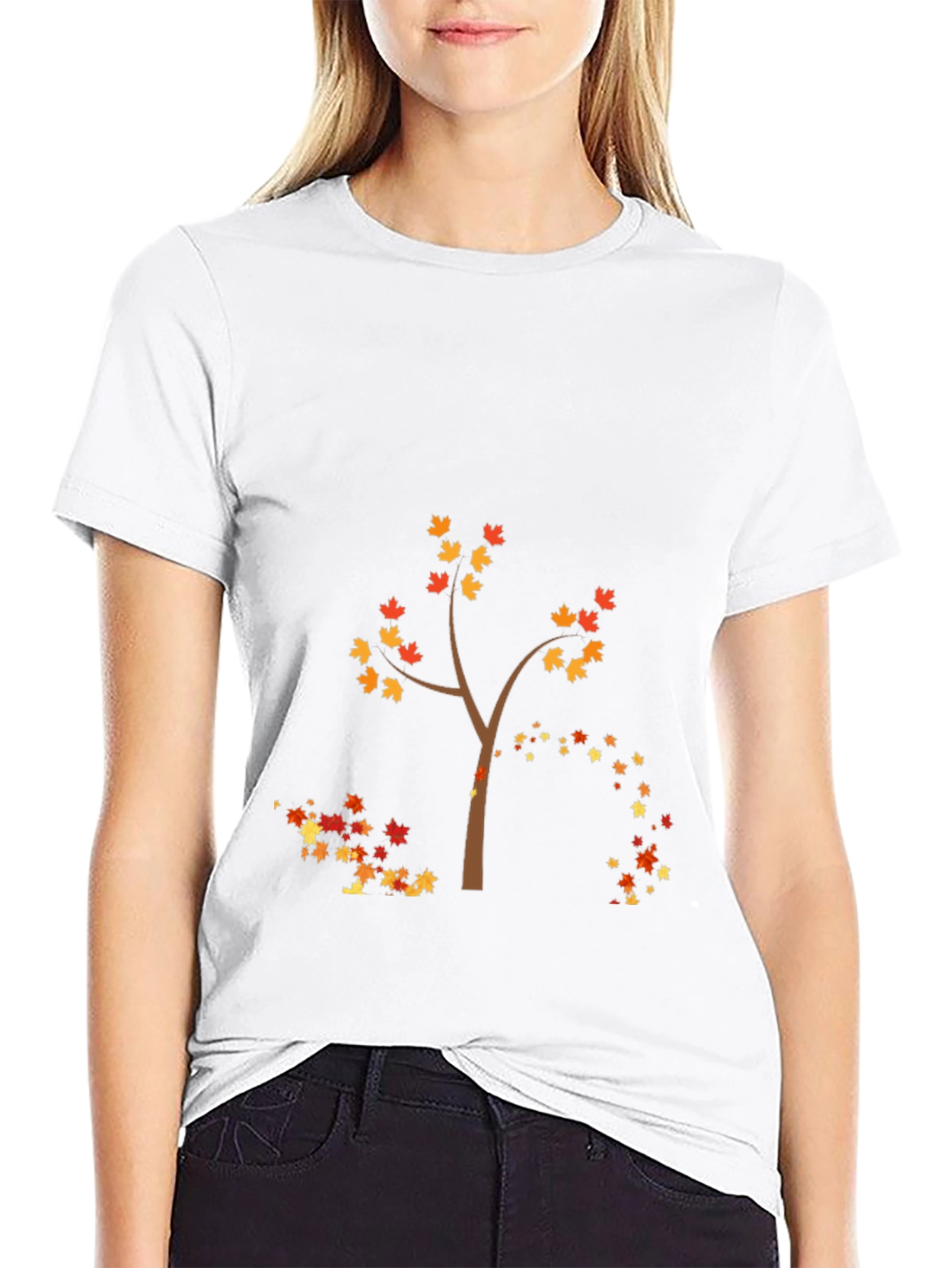 Autumn Tree Graphic Tee - Black
