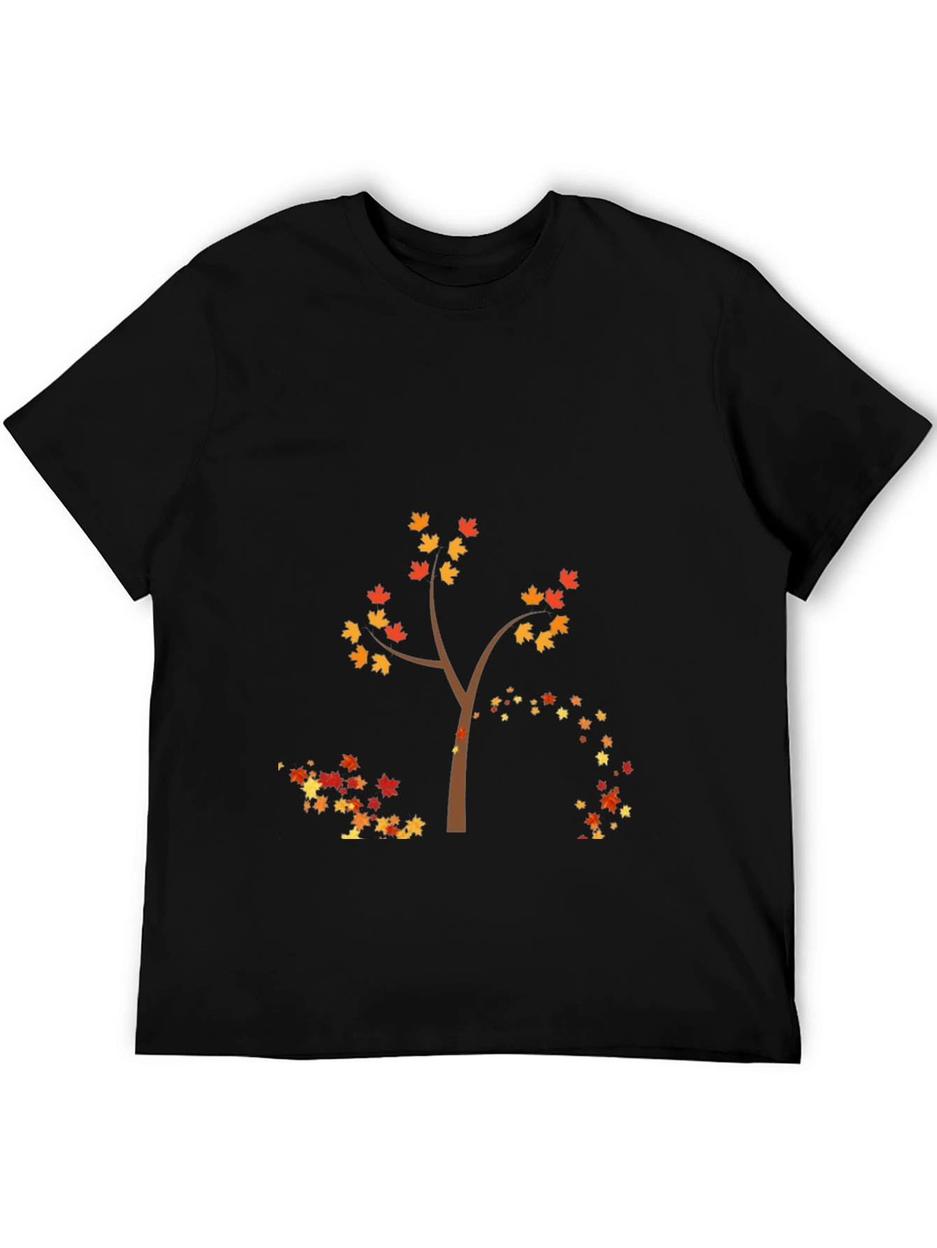 Autumn Tree Graphic Tee - Black