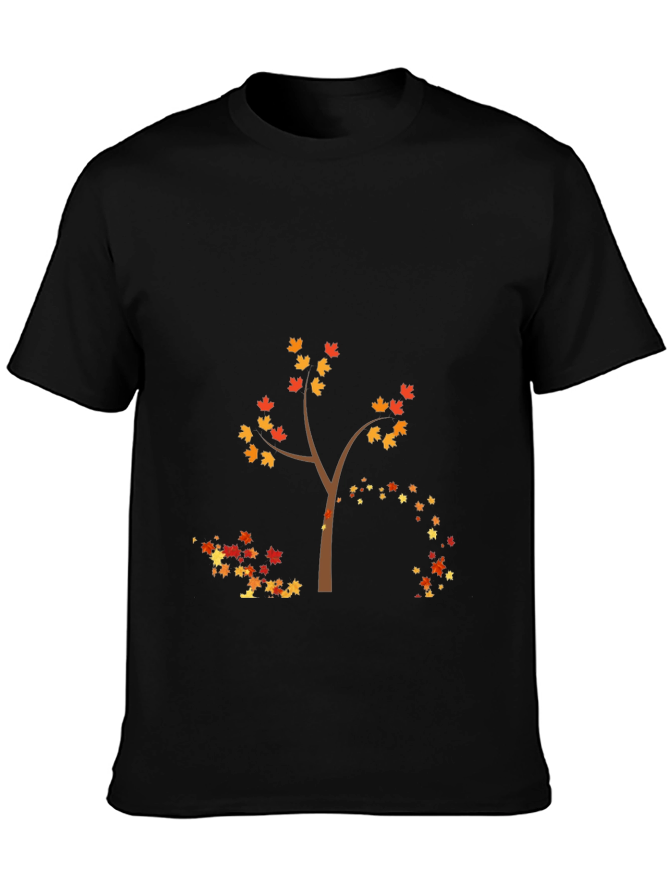 Autumn Tree Graphic Tee - Black