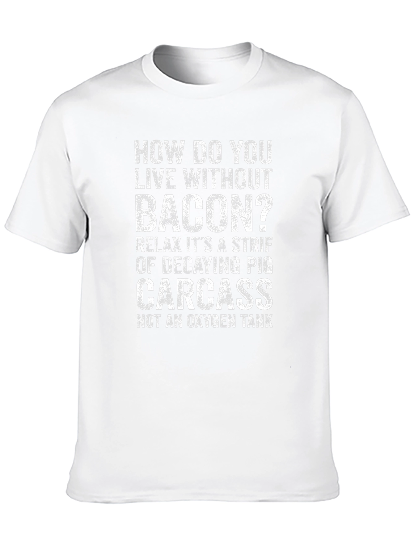 Funny Bacon Pig Carcass T-Shirt for Meat Lovers