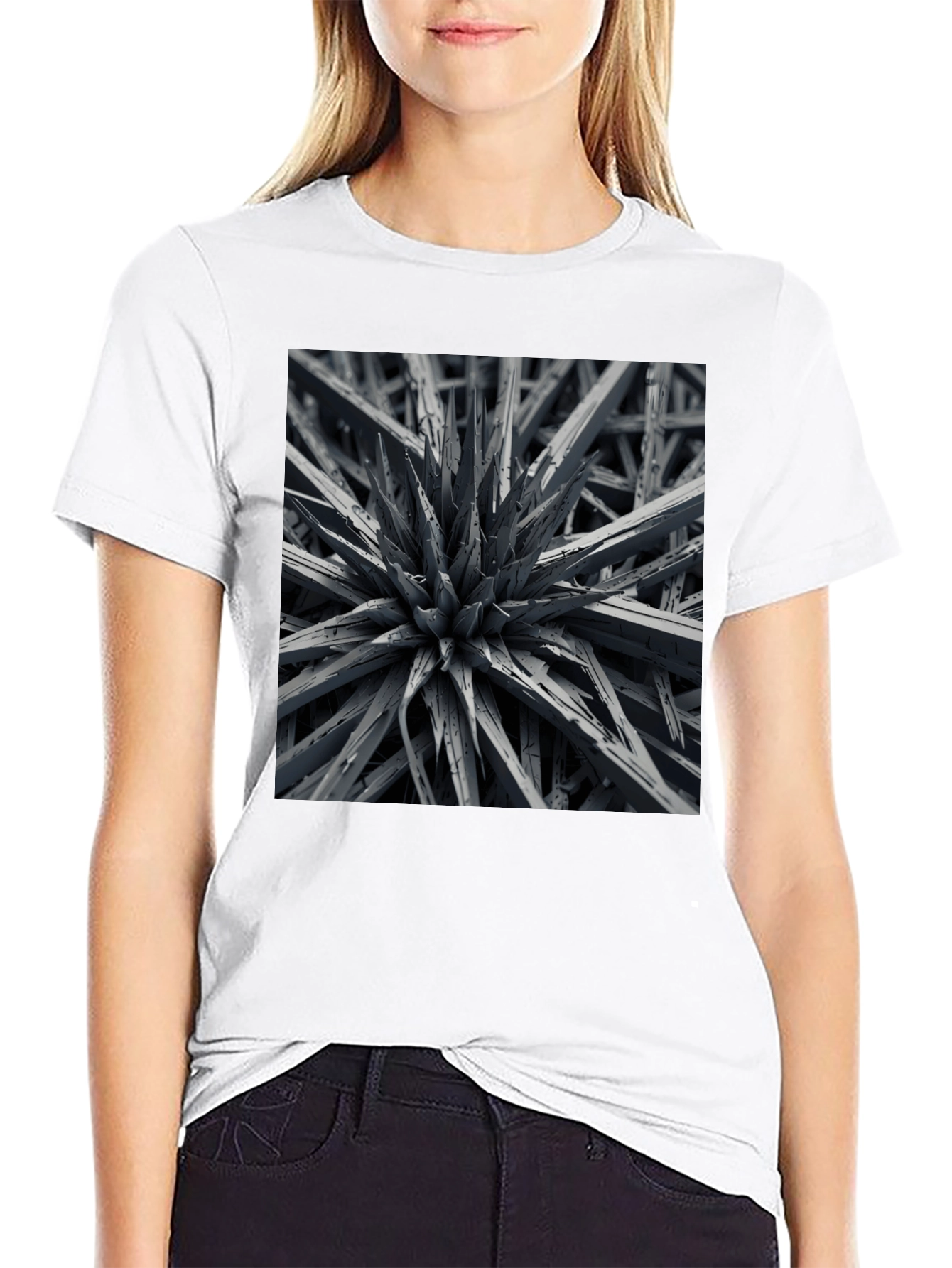 Abstract Geometric Graphic T-Shirt