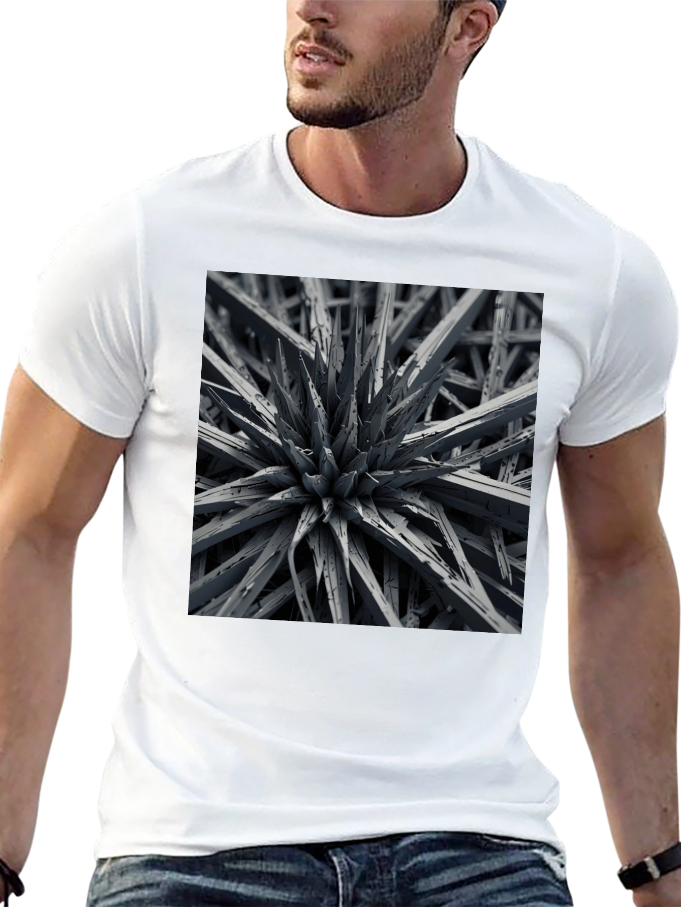Abstract Geometric Graphic T-Shirt